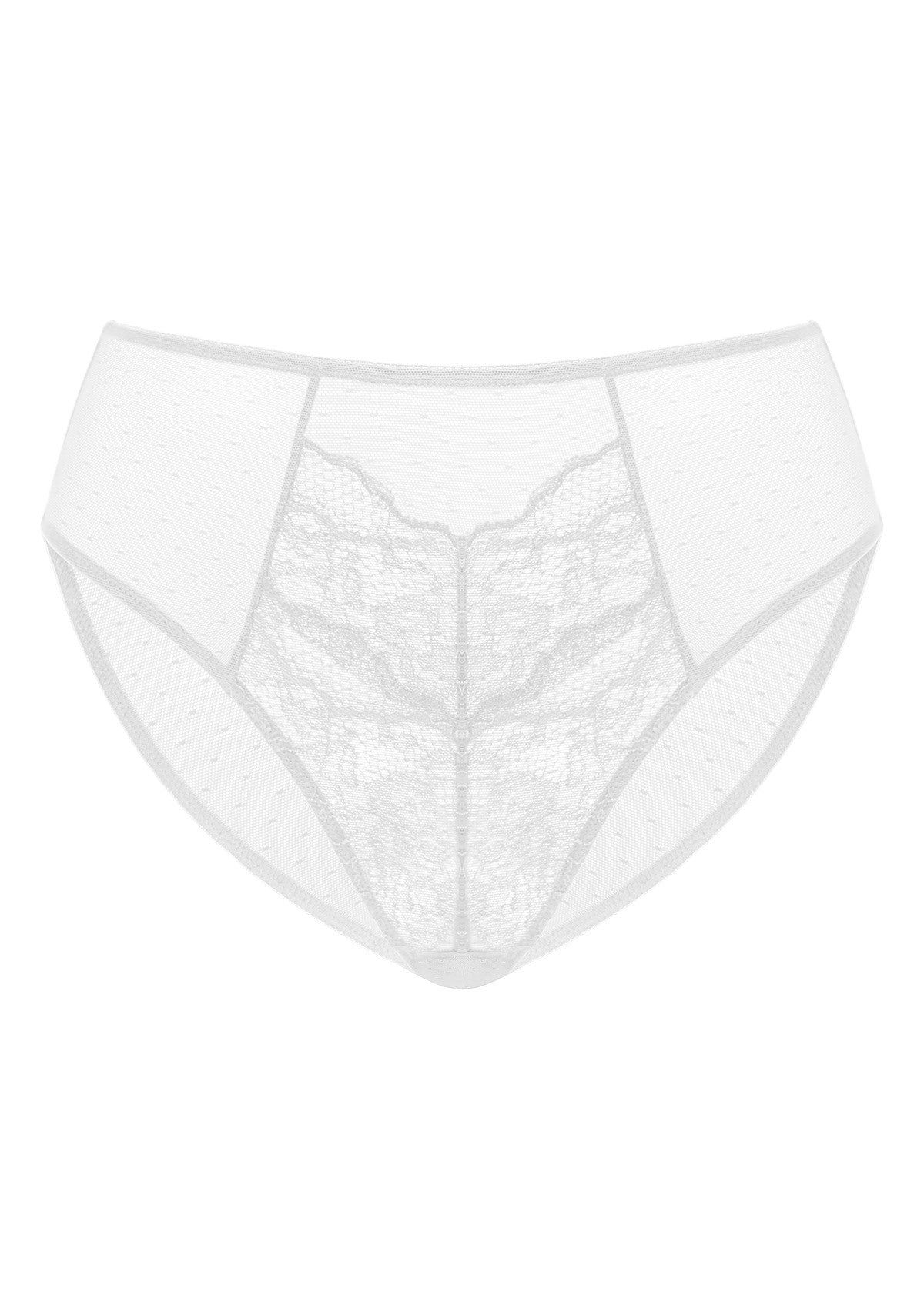 HSIA Enchante High-Rise Floral Lacy Panty-Comfort In Style - XXL / White