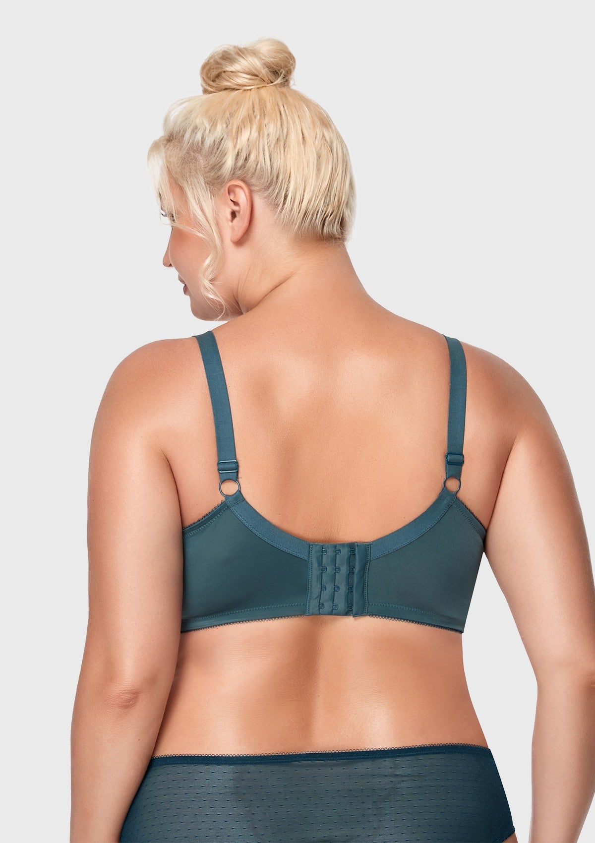 HSIA Enchante Full Coverage Bra: Supportive Bra For Big Busts - Balsam Blue / 34 / DD/E