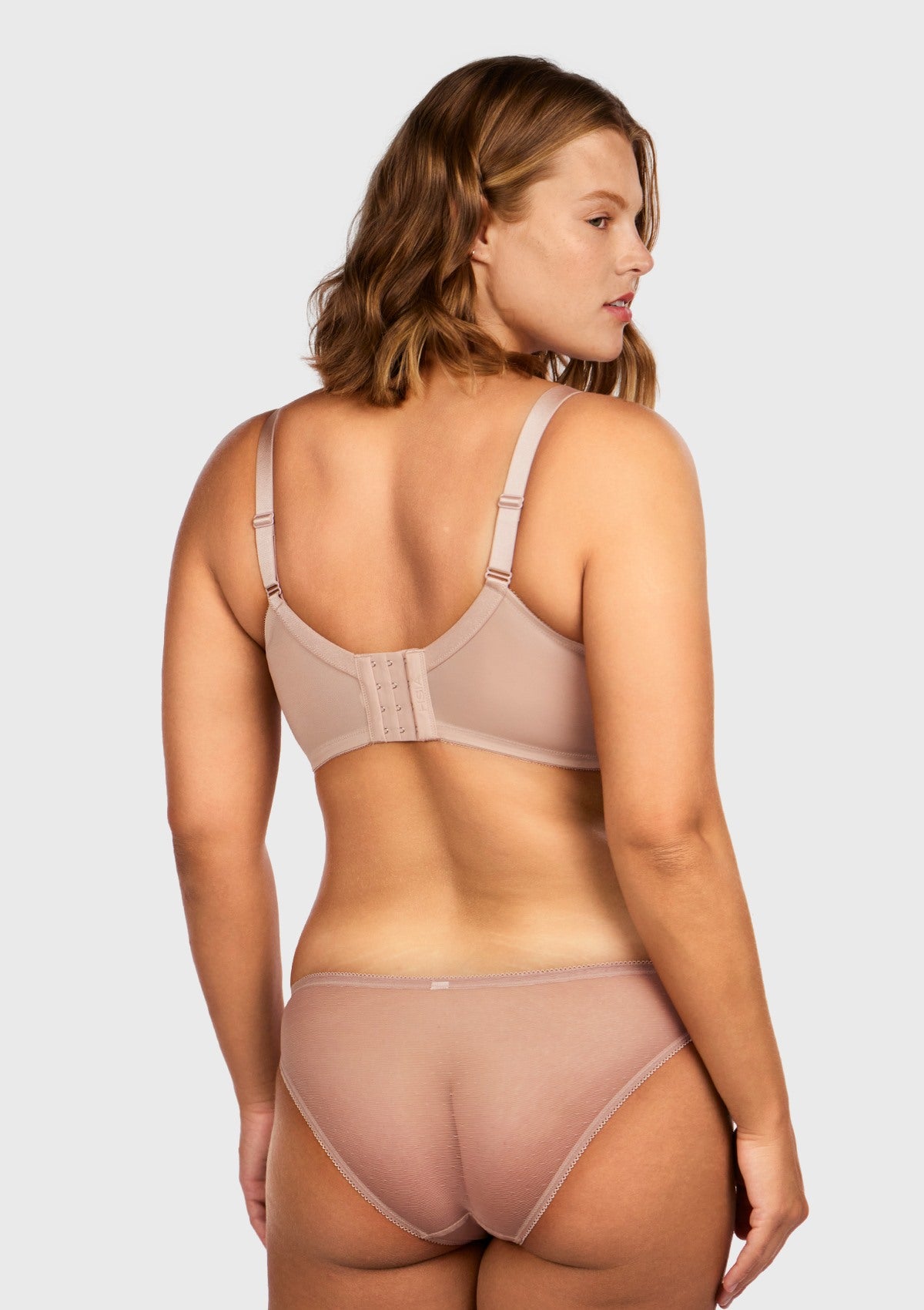 HSIA Enchante Minimizer Bra: Comfortable Plus Size Posture Support Bra - Light Coral / 44 / C