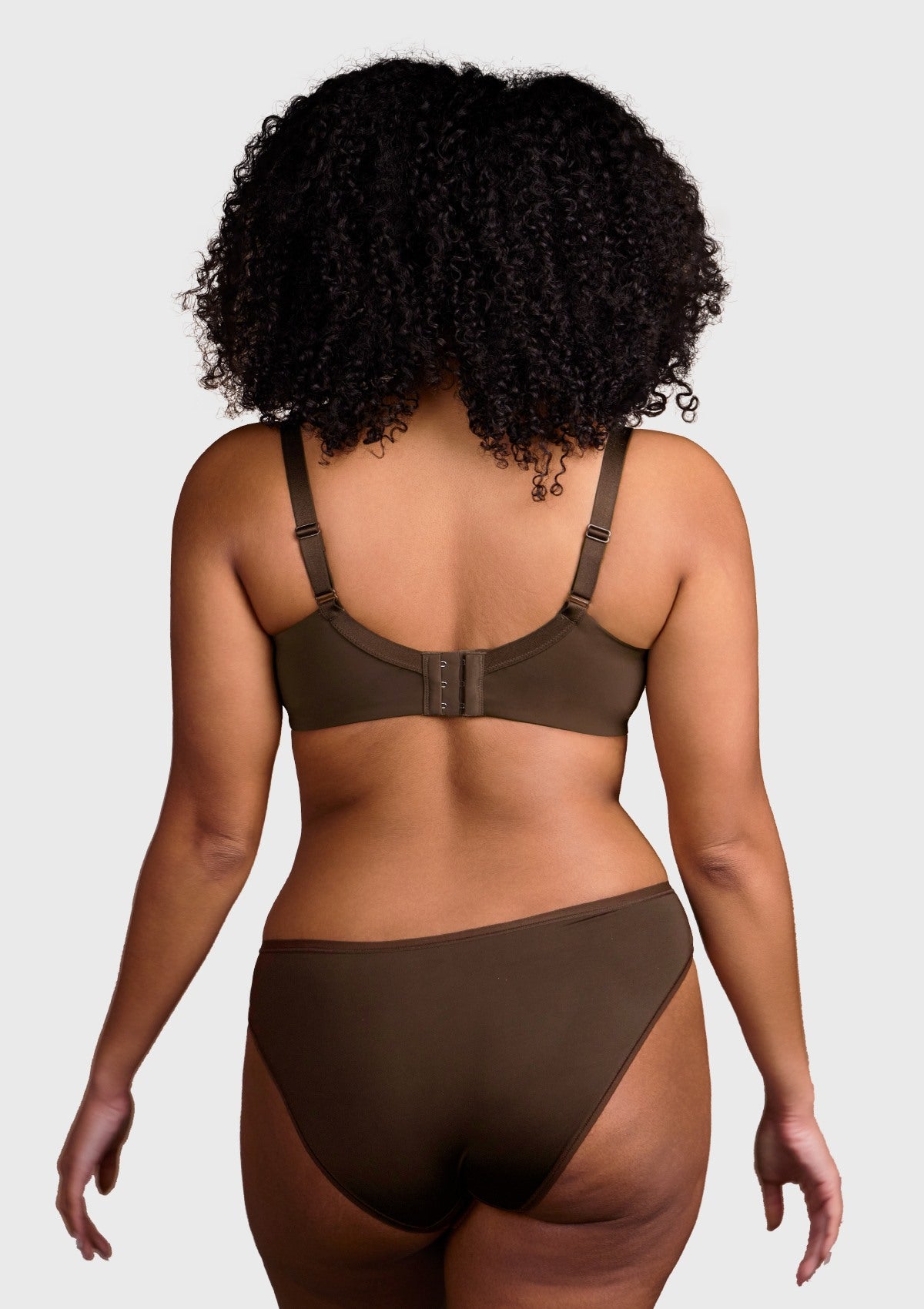 HSIA Gemma Smooth Supportive Padded T-shirt Bra - For Full Figures - Cocoa Brown / 34 / DDD/F