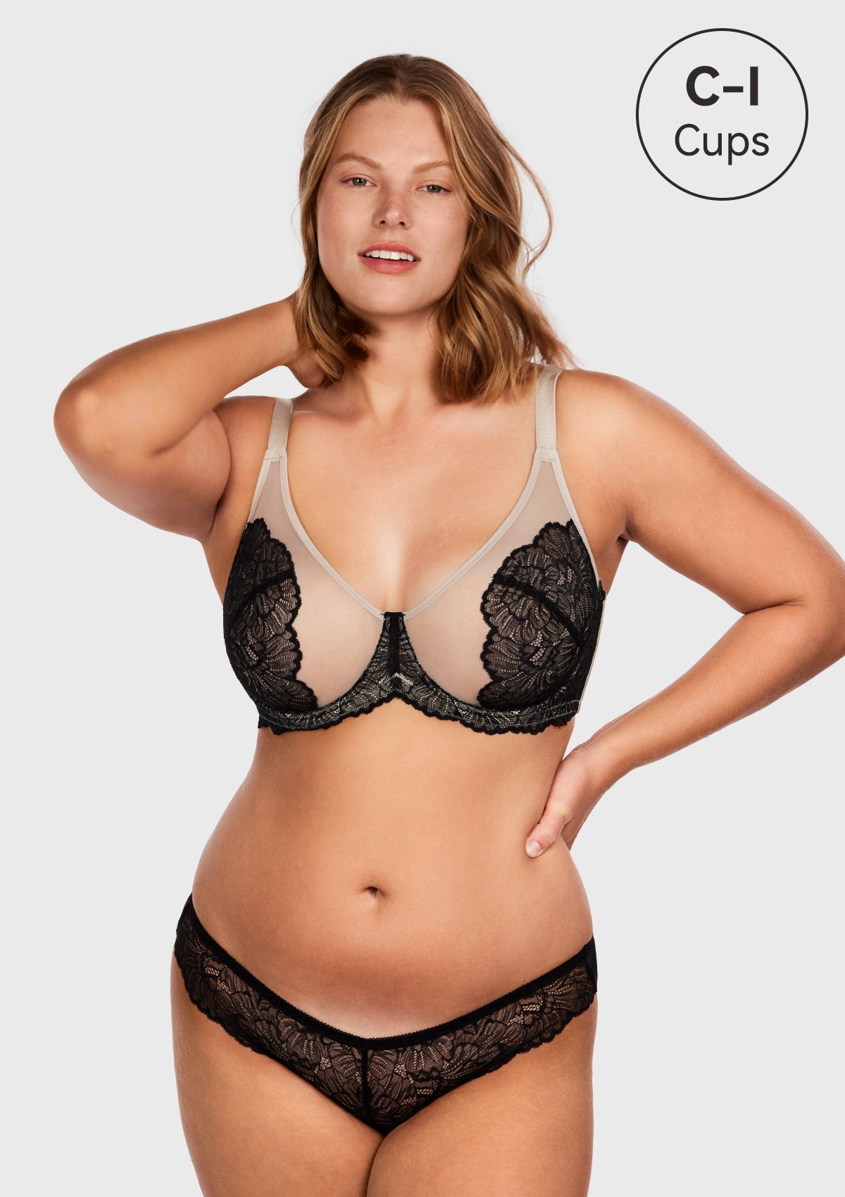 HSIA Blossom Unlined Underwire Lace Bra - Black / 34 / C