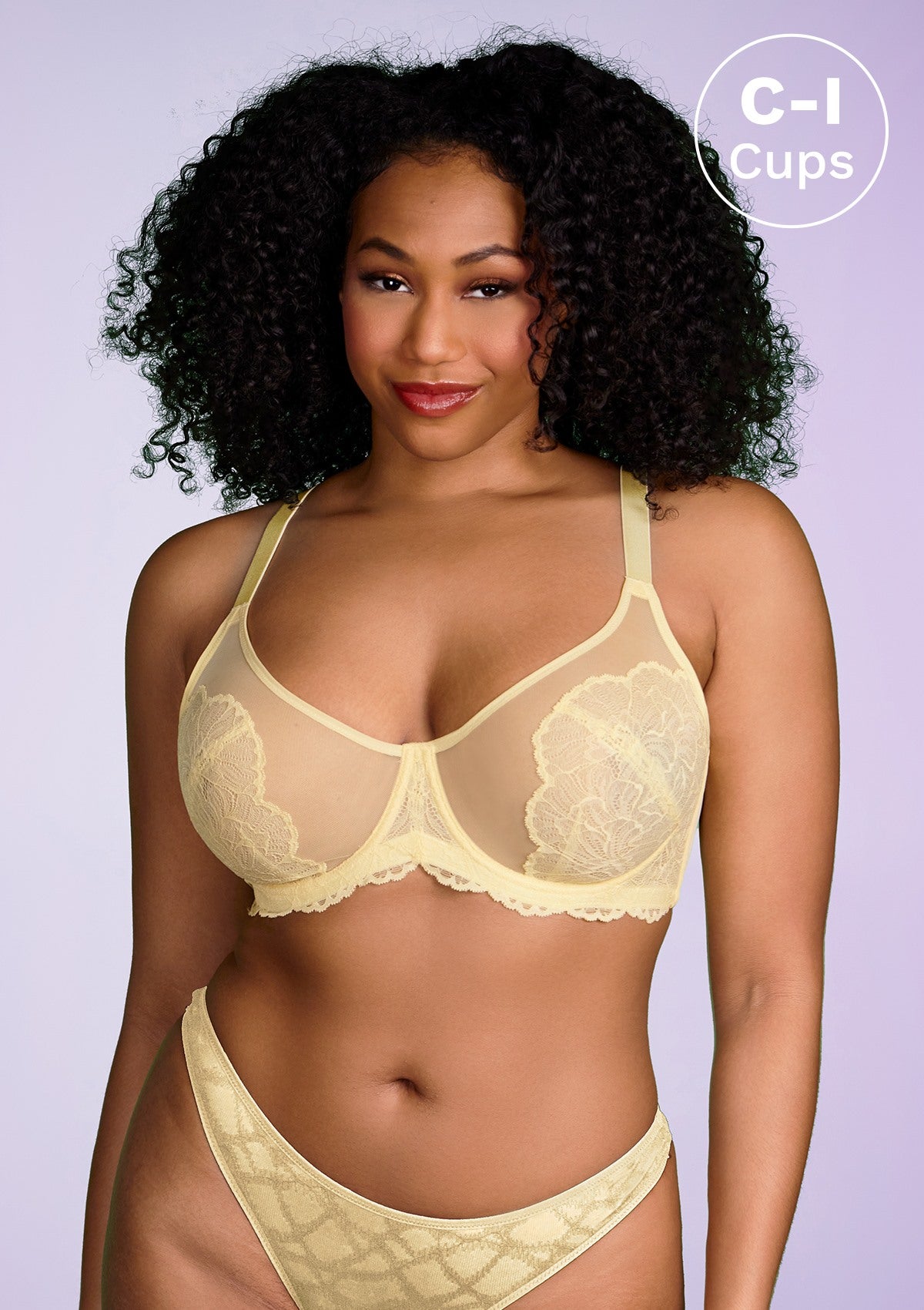 HSIA Blossom Full Coverage Side Support Bra: Designed For Heavy Busts - Light Yellow / 38 / C