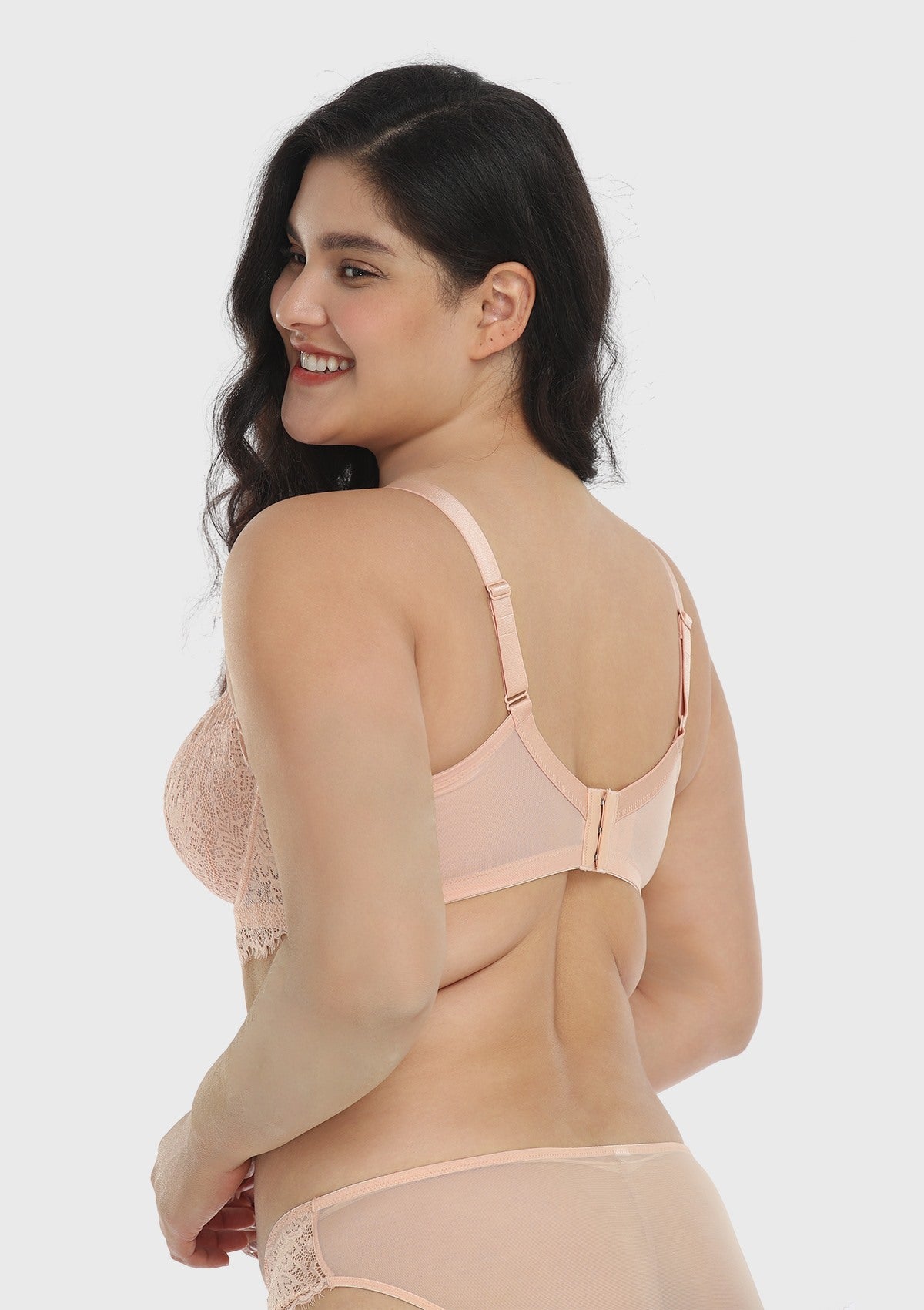 HSIA Pink Sunflower Lace Underwire Bra  - Pink / 40 / DD/E