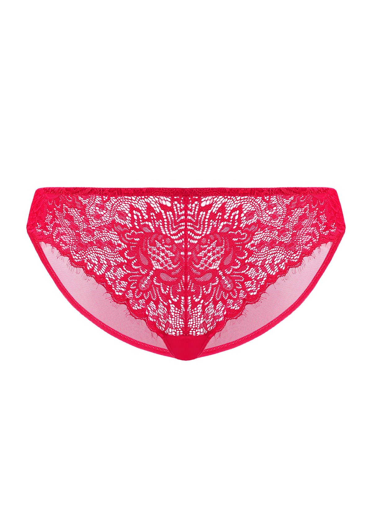 HSIA Sunflower Exquisite Raspberry Lace Bikini Underwear - L / Raspberry