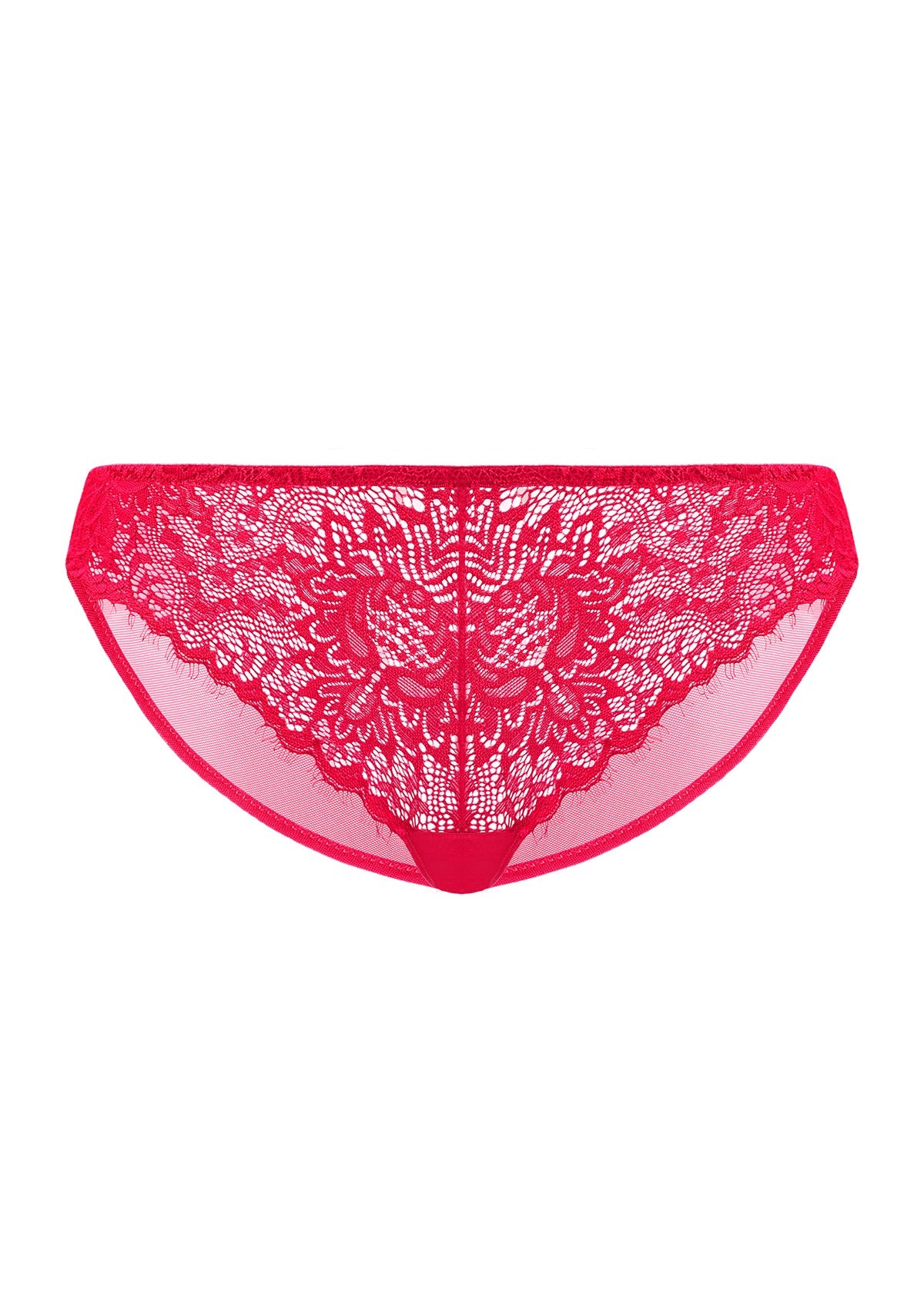 HSIA Sunflower Exquisite Raspberry Lace Bikini Underwear - XL / Raspberry