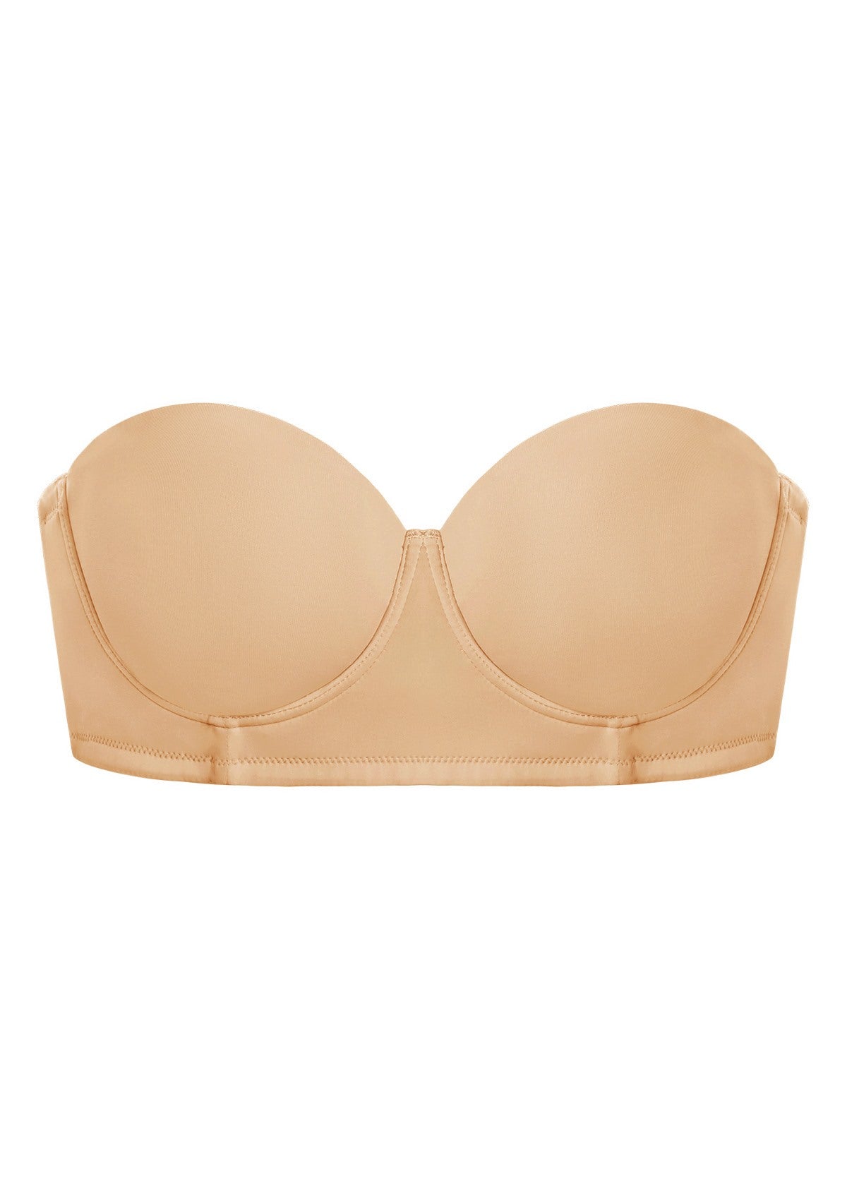 HSIA Margaret Molded Convertible Multiway Classic Strapless Bra - Beige / 40 / DDD/F