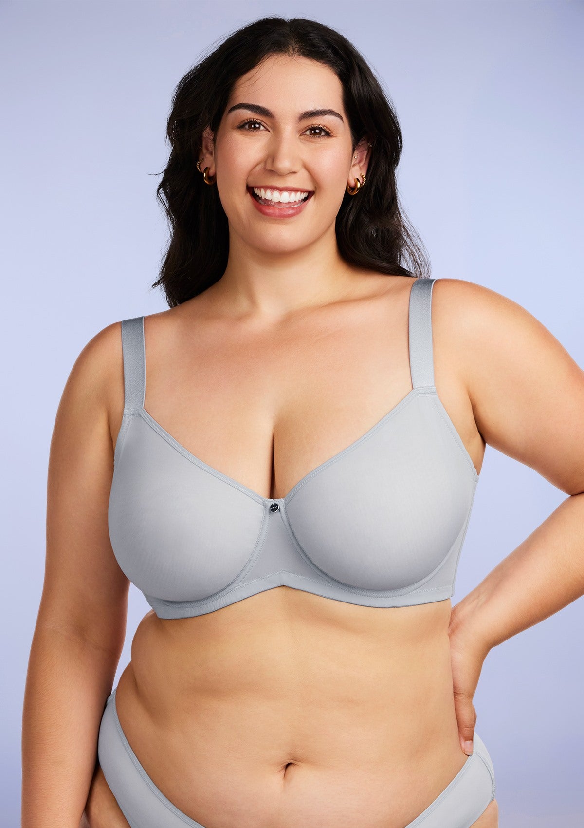 HSIA Marquita Ultimate Comfort Unlined Mesh Underwire Bra - 40 / D / Light Gray