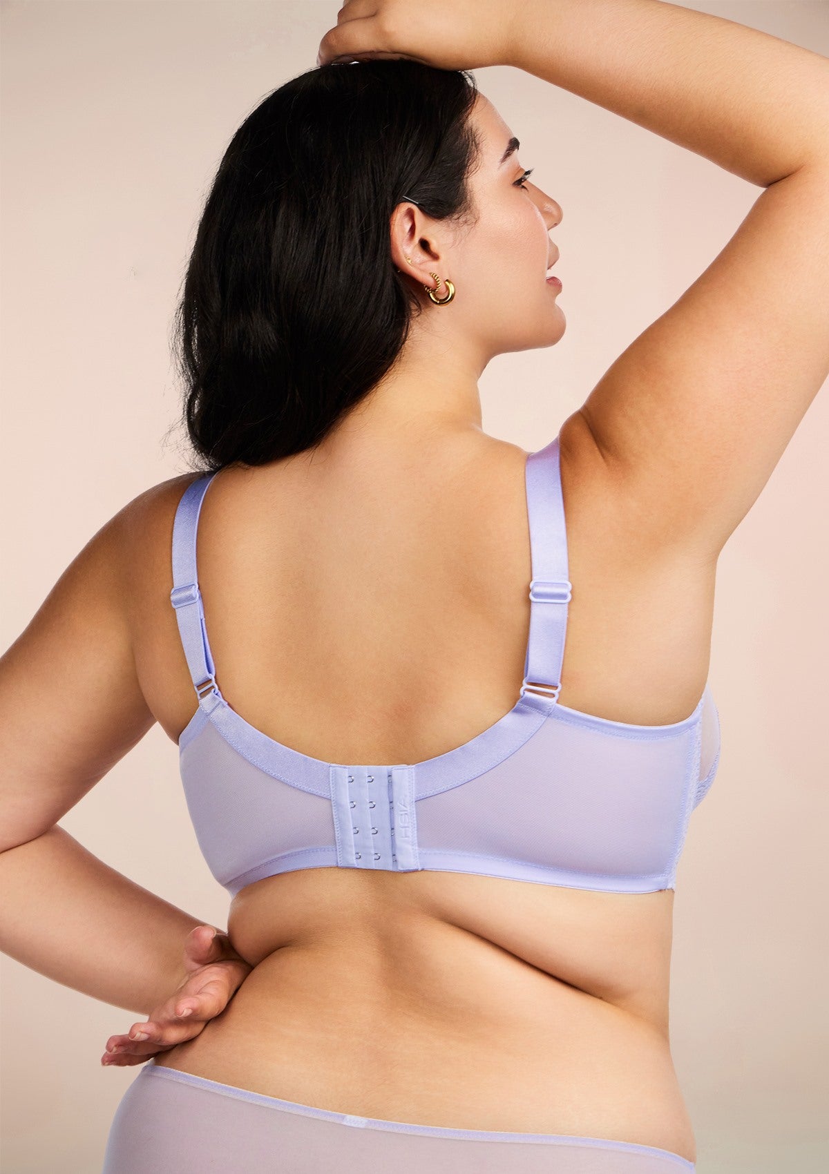 HSIA Mermaid Scales Beautiful Bra: Fitted Soft Cup Bra  - Light Purple / 40 / DDD/F