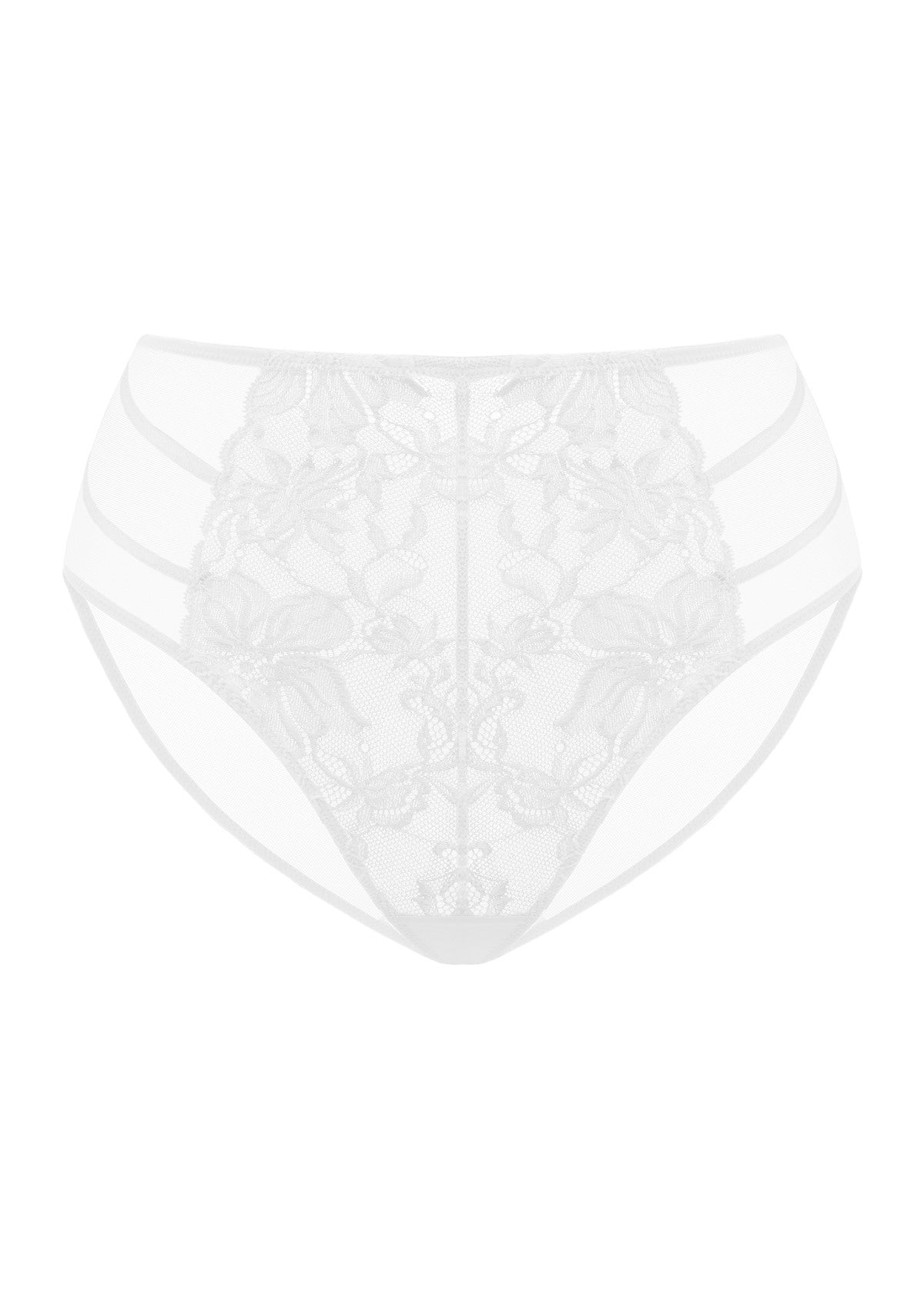 HSIA Spring Romance High-Rise Floral Lacy Panty-Comfort In Style - XXXL / White