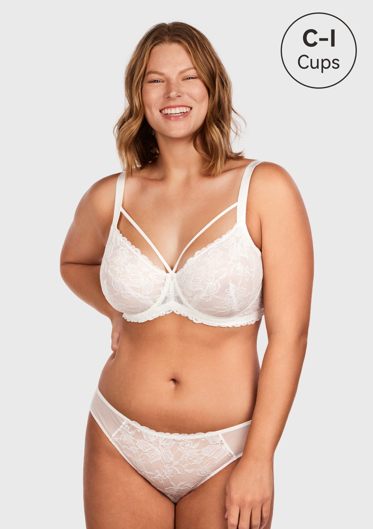 HSIA Pretty In Petals See-Through Lace Bra: Posture Support Bra - White / 40 / D