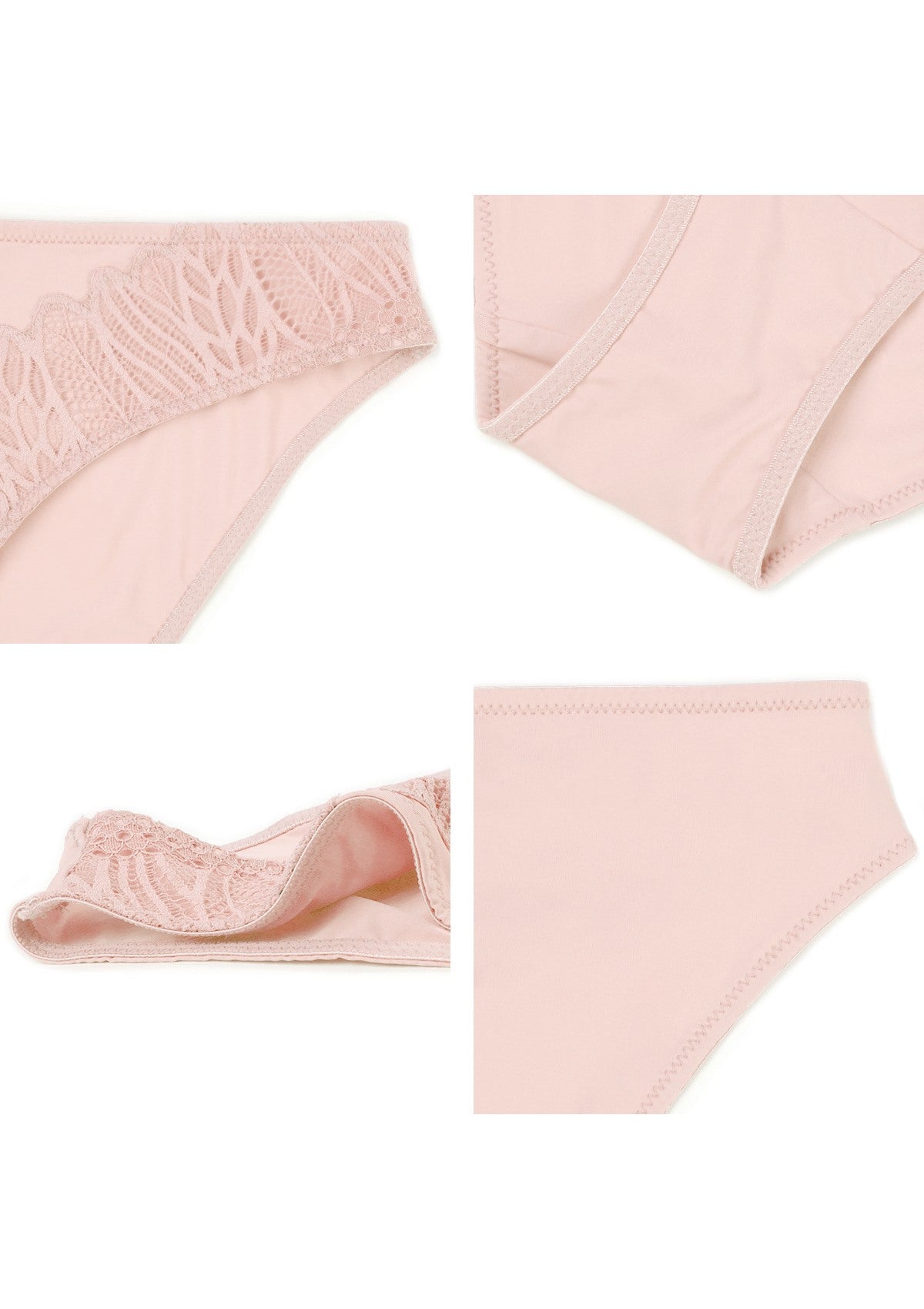 HSIA Pretty Secrets Cozy Stylish Lace Trim Feminine Modern Underwear - L / Light Pink