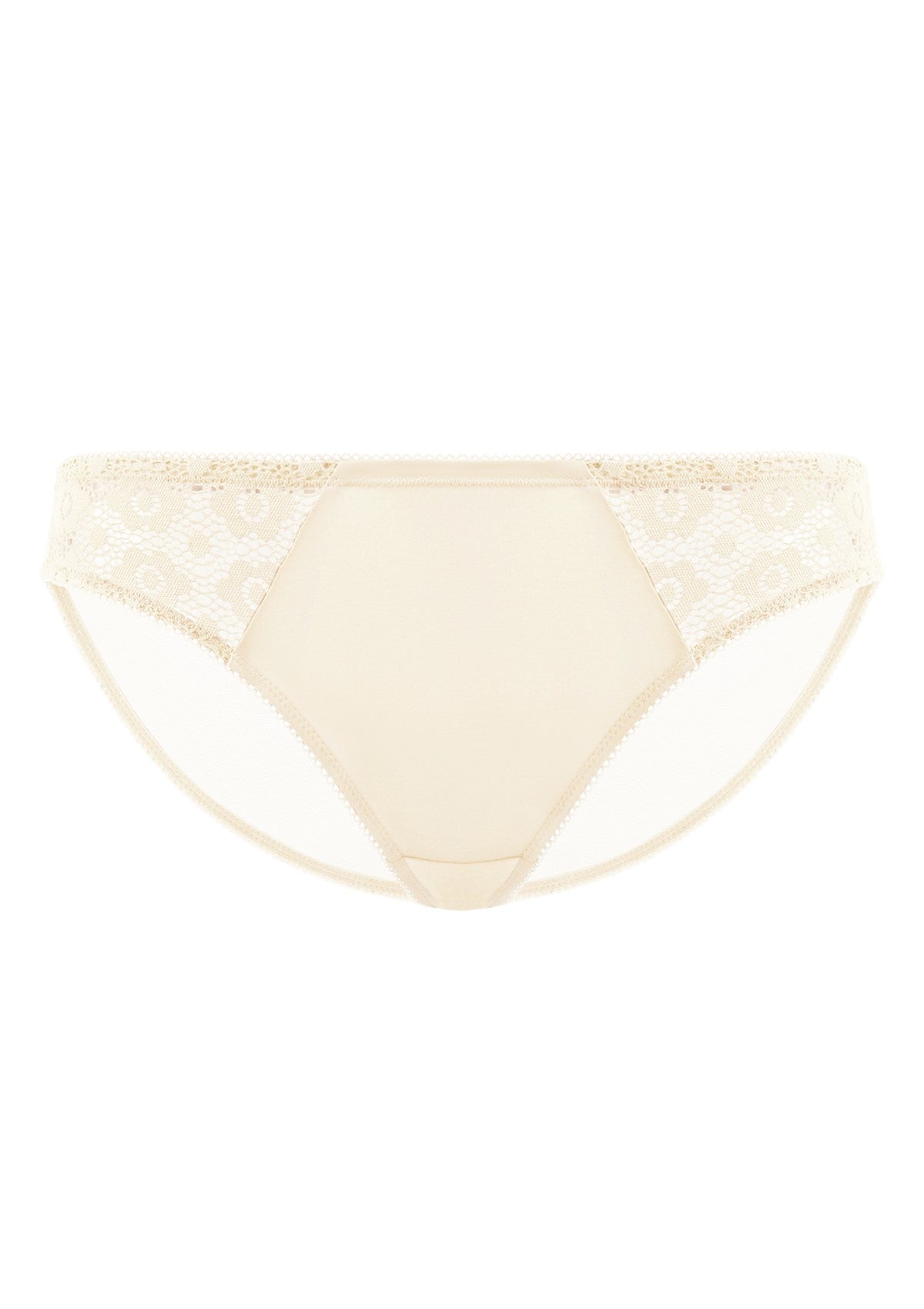 HSIA Serena Comfortable Trendy Lace Trim Bikini Underwear - XXL / Nude