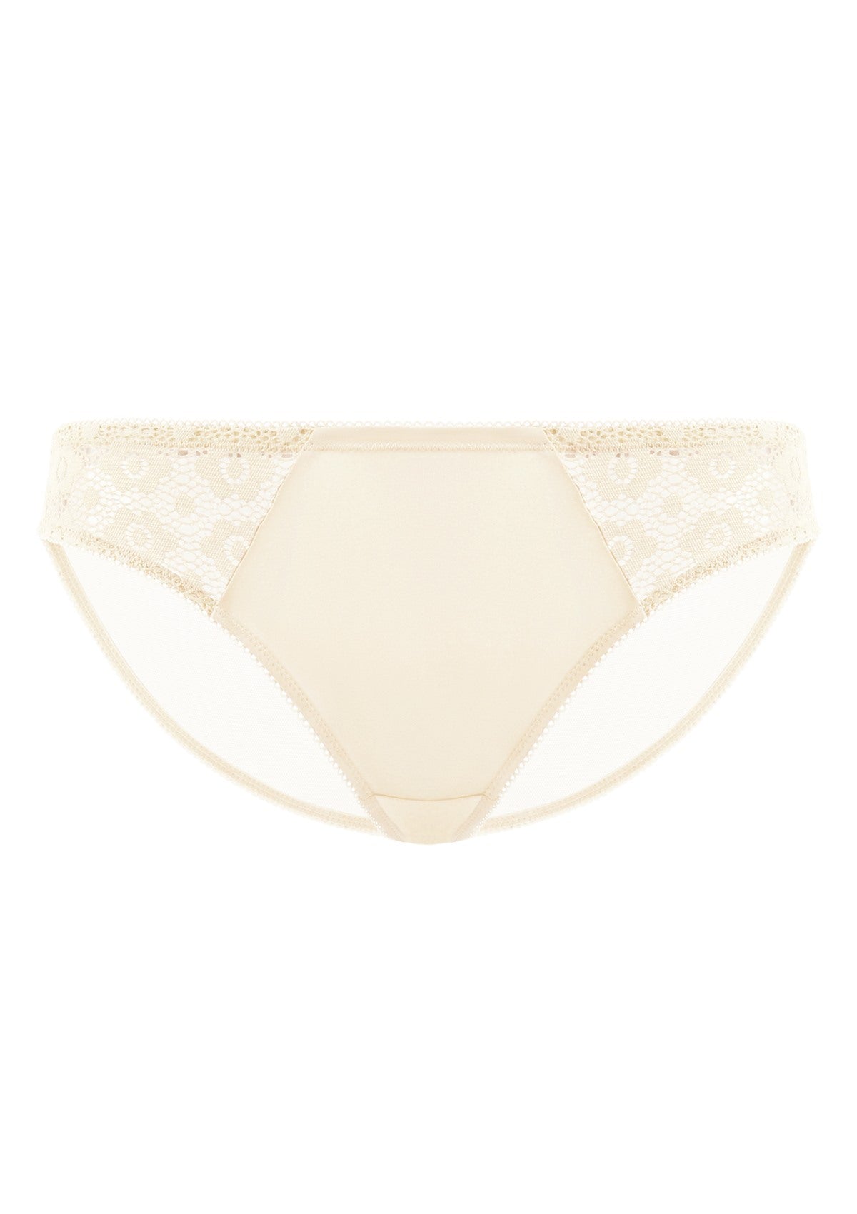 HSIA Serena Comfort Lace Trim Bikini Underwear - XL / Champagne