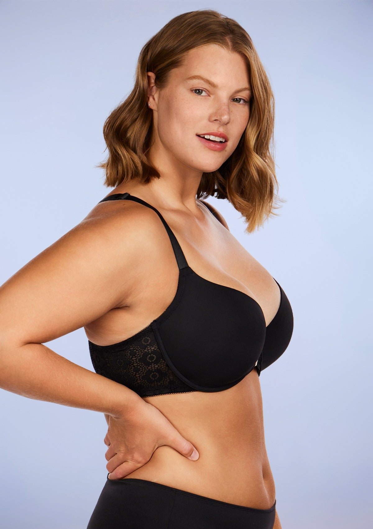 HSIA Serena Front-Close Racerback Bra Bra That Hides Back Fat - Black / 34 / B