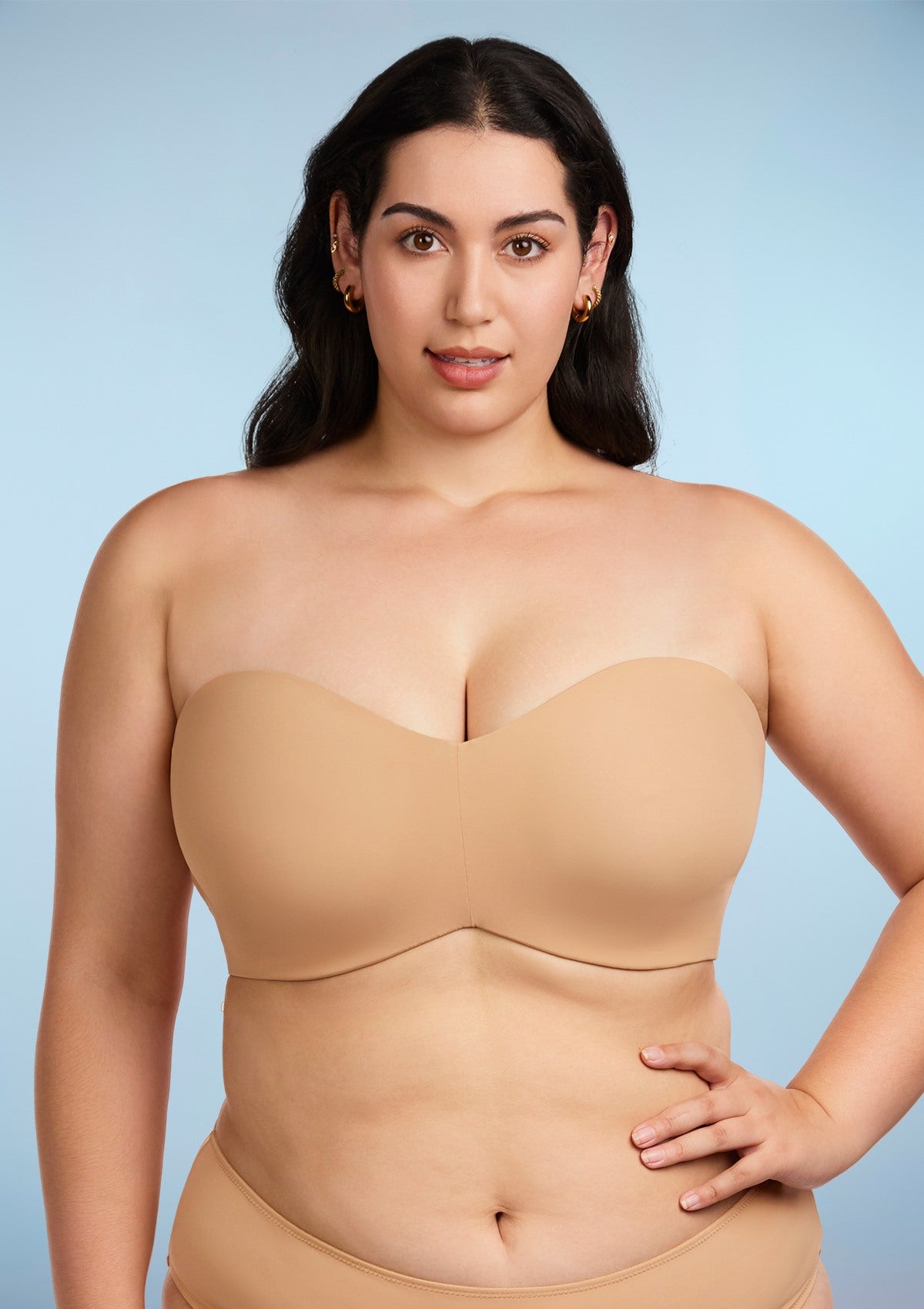 HSIA Shay Multiway Unlined Minimizer Underwire Strapless Bra - 42 / D / Nude