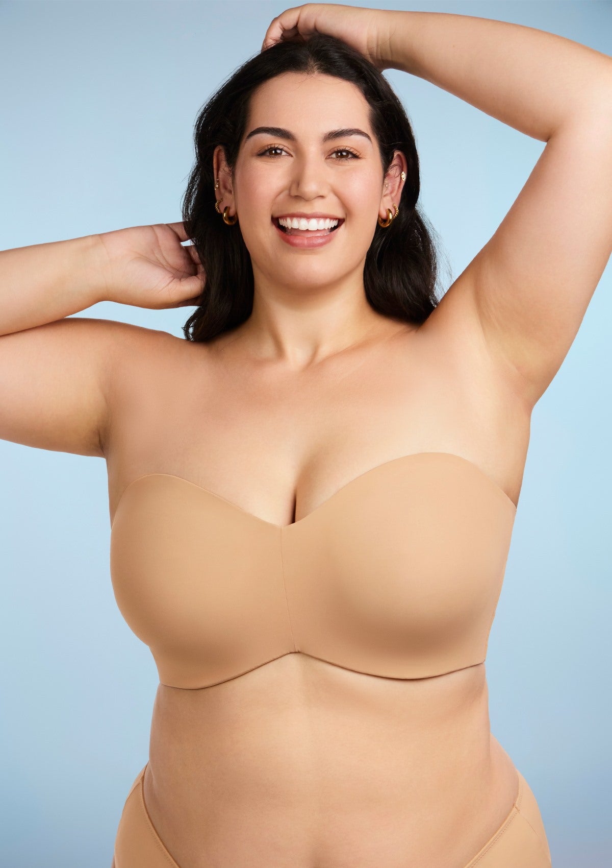 HSIA Shay Multiway Unlined Minimizer Underwire Strapless Bra - 34 / DDD/F / Nude