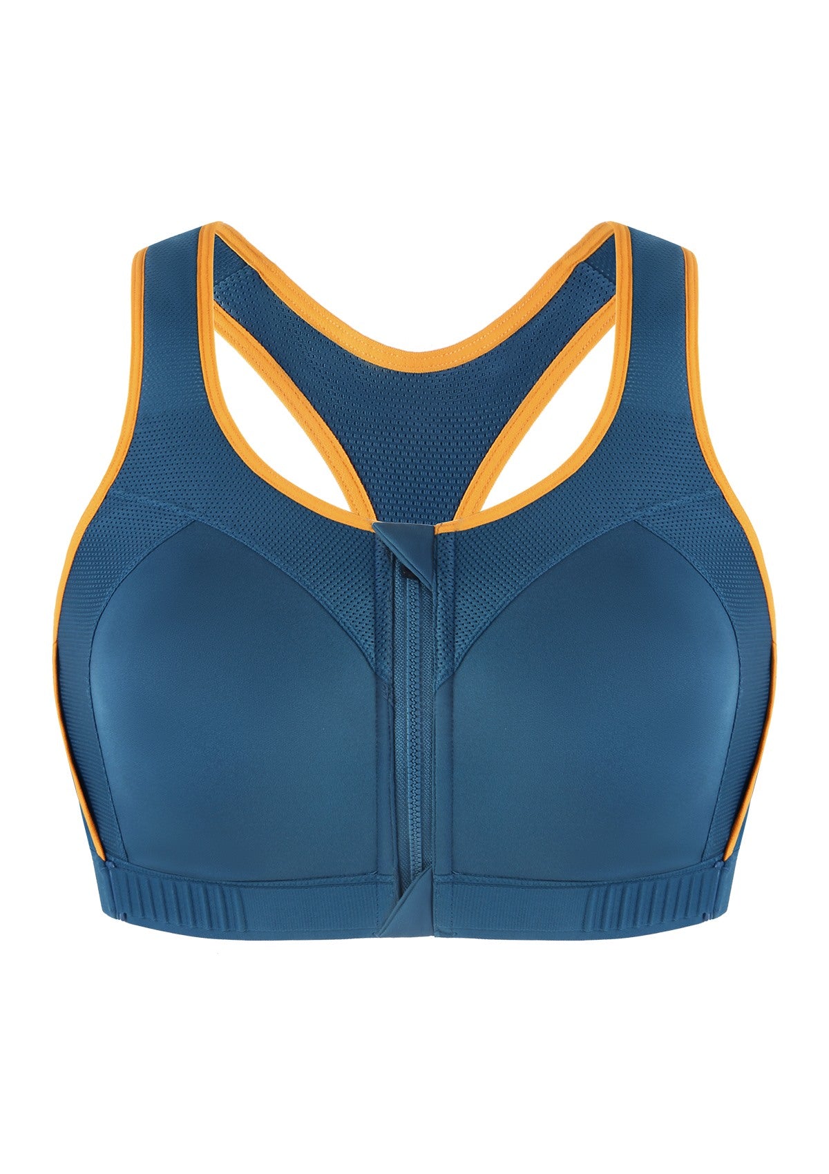 Speed Race High Impact Adjustable Racerback Sports Bra - M / Navy Blue