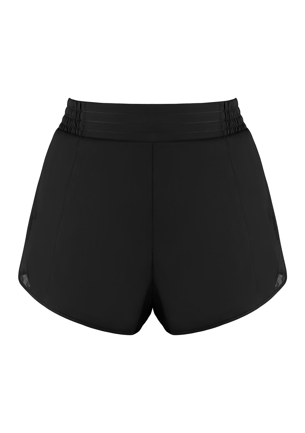 Speed Race Mid Waist Quick-Dry Running Shorts - Black / M