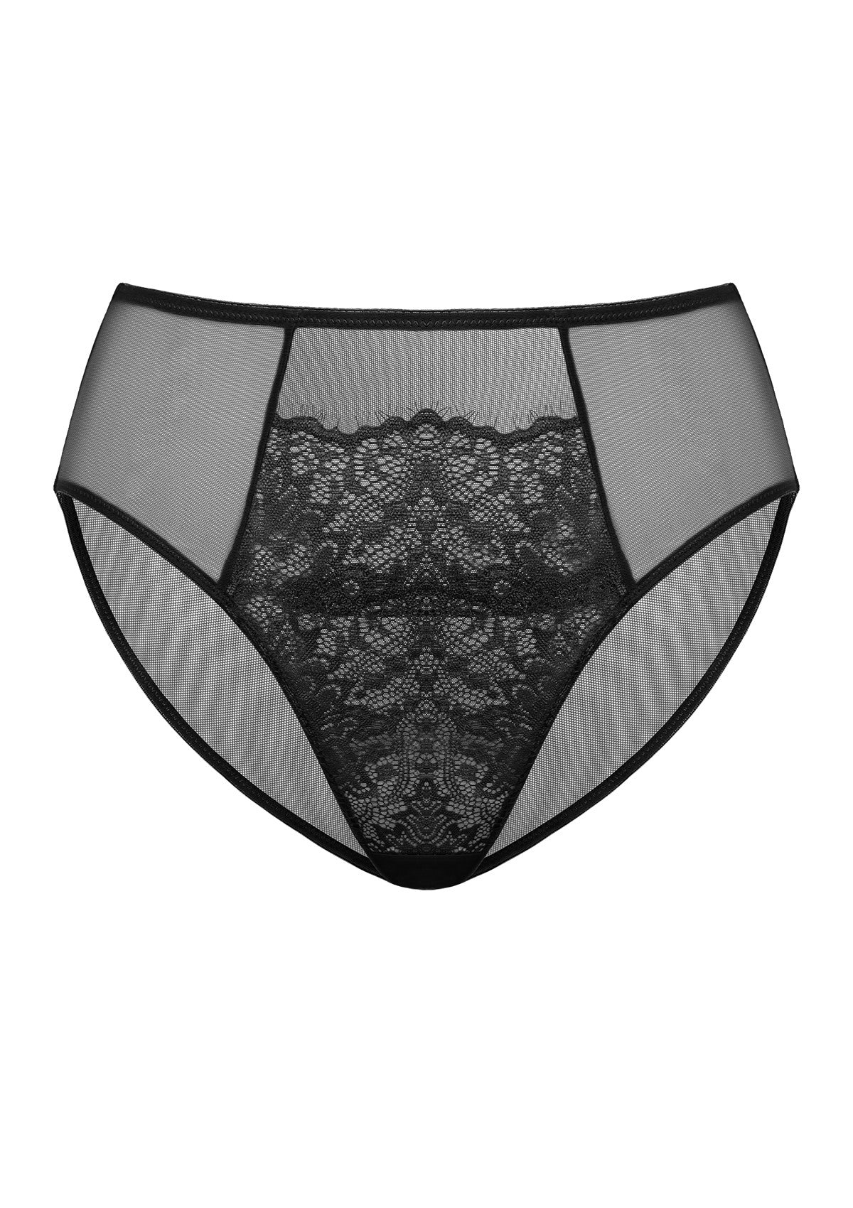 HSIA Spring Romance High-Rise Floral Lacy Panty-Comfort In Style - XXL / Black