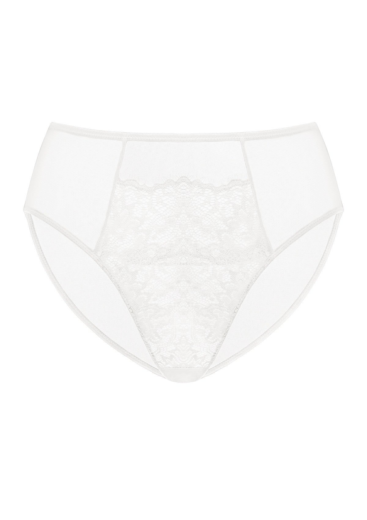 HSIA Spring Romance High-Rise Floral Lacy Panty-Comfort In Style - M / White