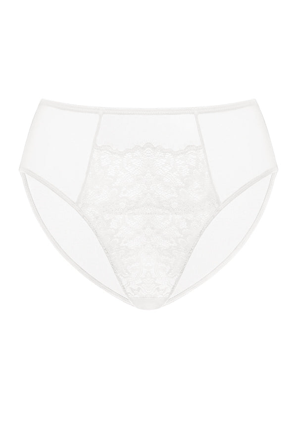 HSIA Sunflower Exquisite White Lace Bikini Underwear - XXL / High-Rise Brief / White