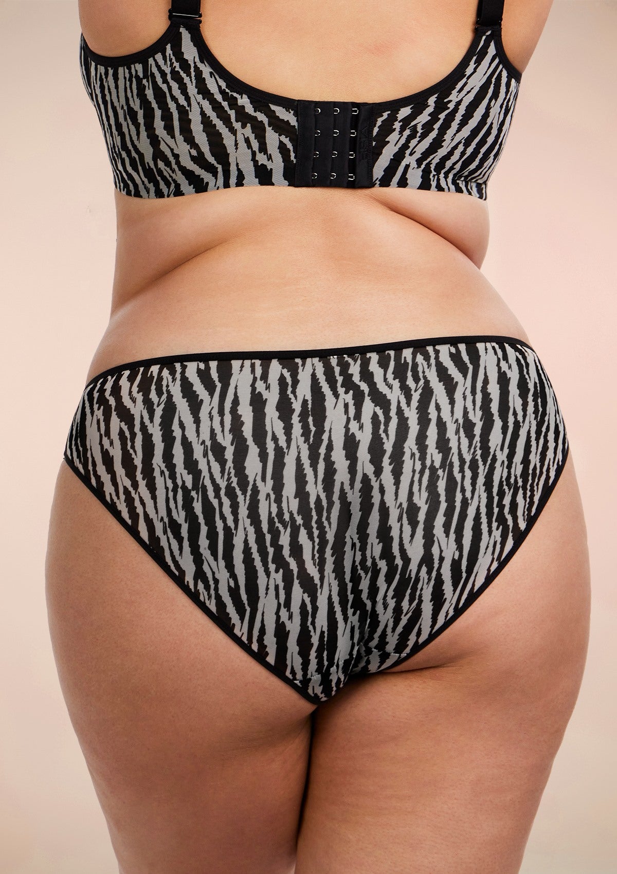 HSIA Breathable Sexy Feminine Lace Mesh Bikini Underwear - L / Black