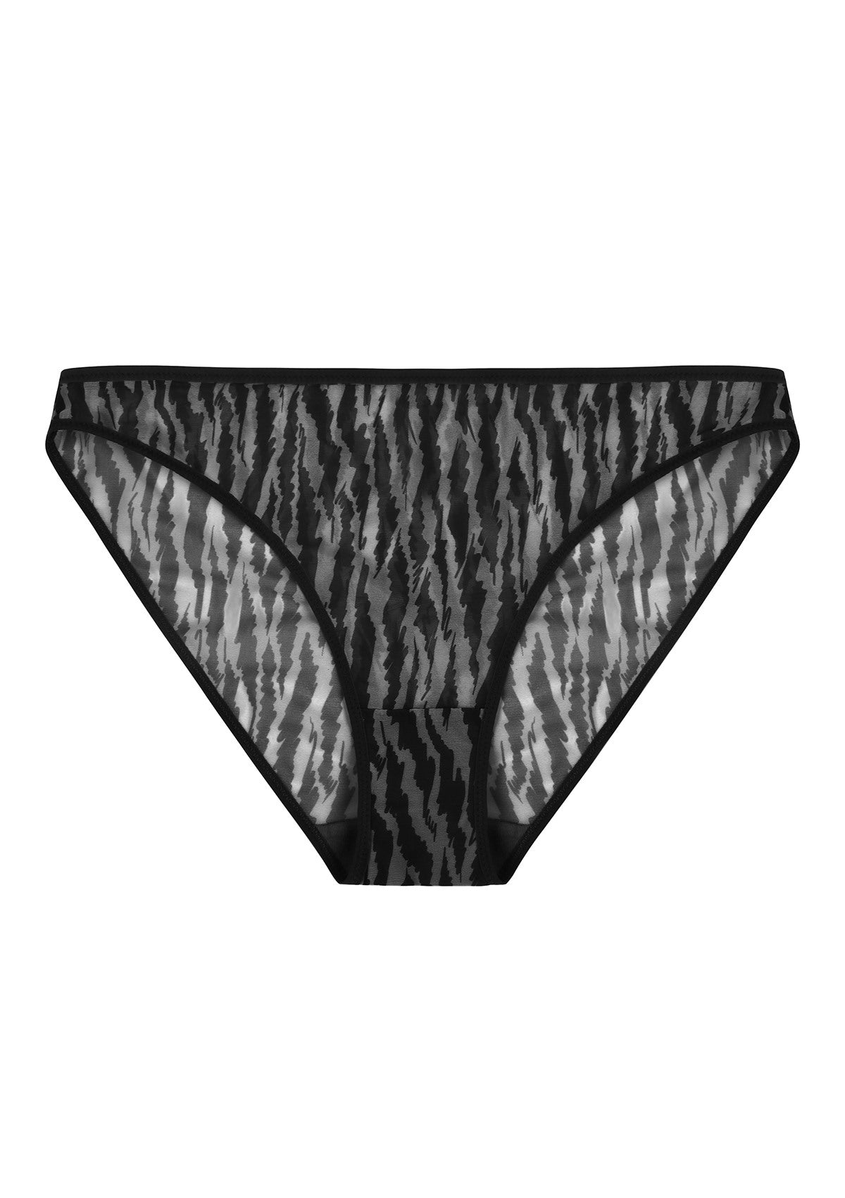 HSIA Breathable Sexy Feminine Lace Mesh Bikini Underwear - L / Black