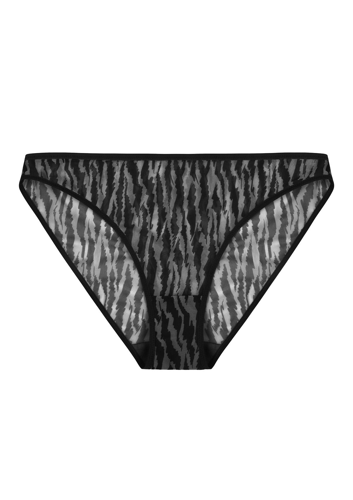 HSIA Breathable Sexy Feminine Lace Mesh Bikini Underwear - XL / Black