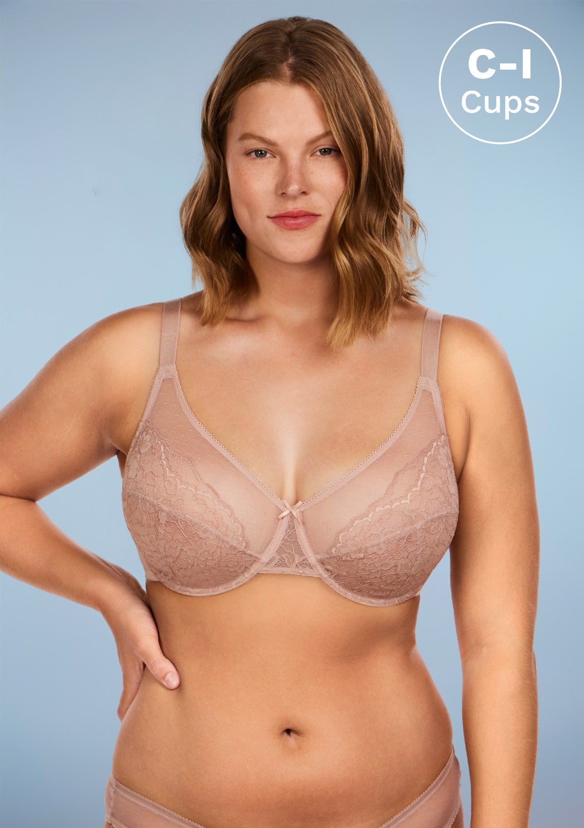 HSIA Enchante Minimizer Bra: Comfortable Plus Size Posture Support Bra - Light Coral / 44 / DD/E