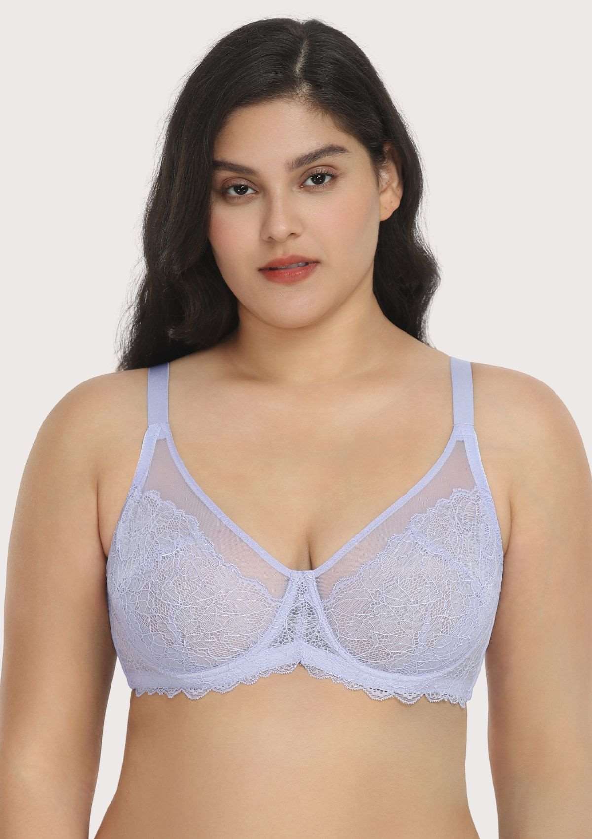 HSIA Wisteria Bra For Lift And Support - Full Coverage Minimizer Bra - Light Pink / 38 / D