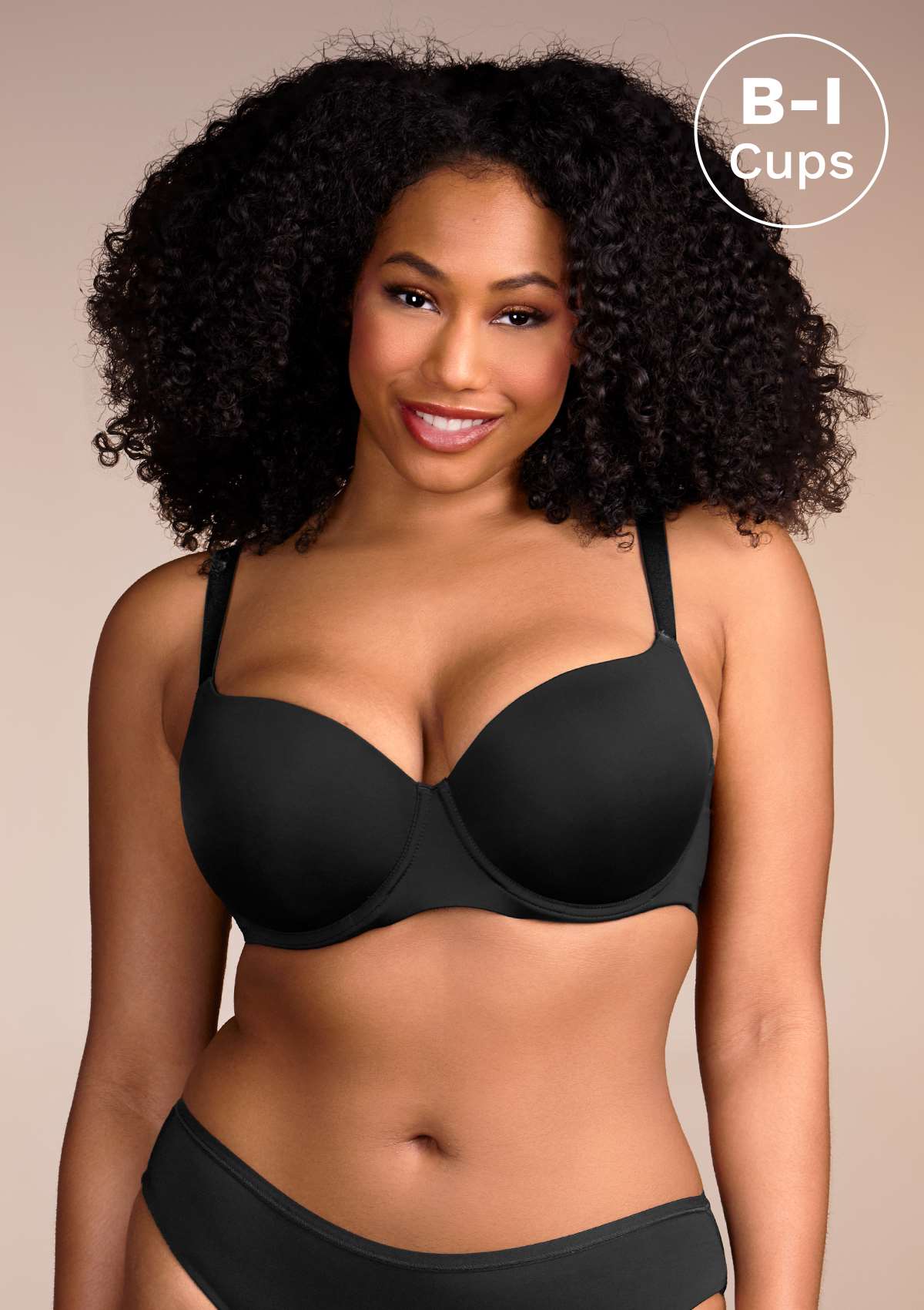 HSIA Gemma Smooth Padded T-shirt Everyday Bras - For Lift And Comfort - Black / 46 / C
