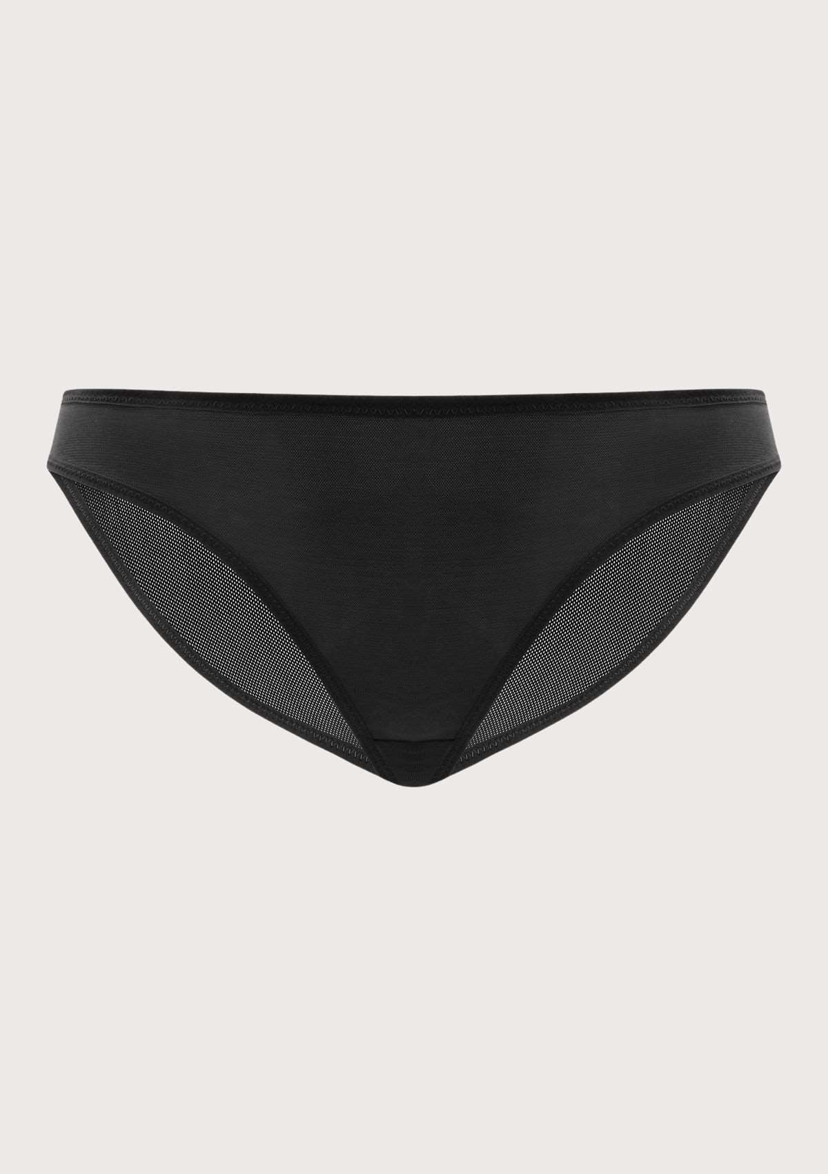 HSIA Billie Smooth Sheer Mesh Lightweight Soft Comfy Bikini Underwear - L / Dark Green