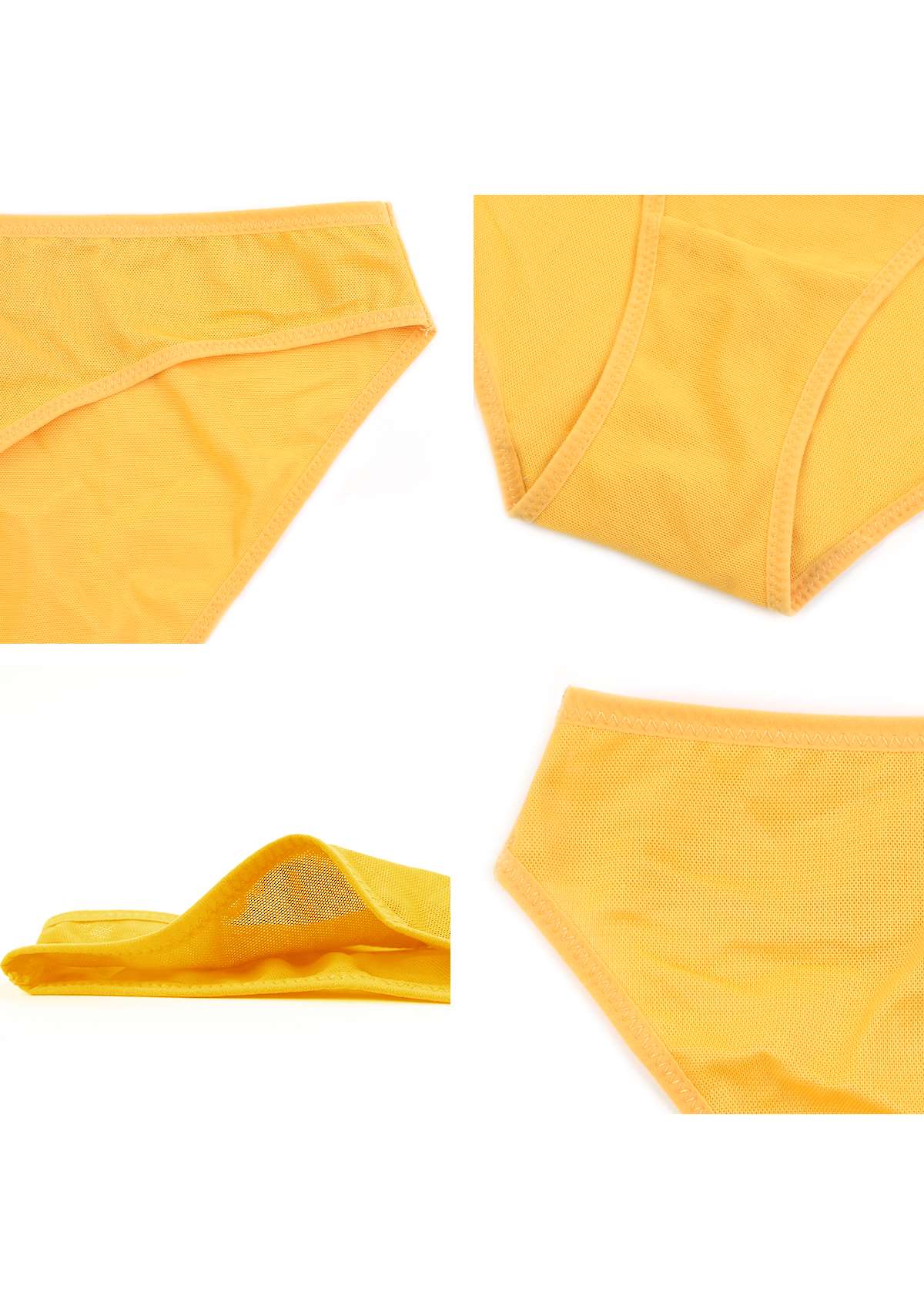 Billie Smooth Yellow Sheer Mesh Bikini Underwear – HSIA