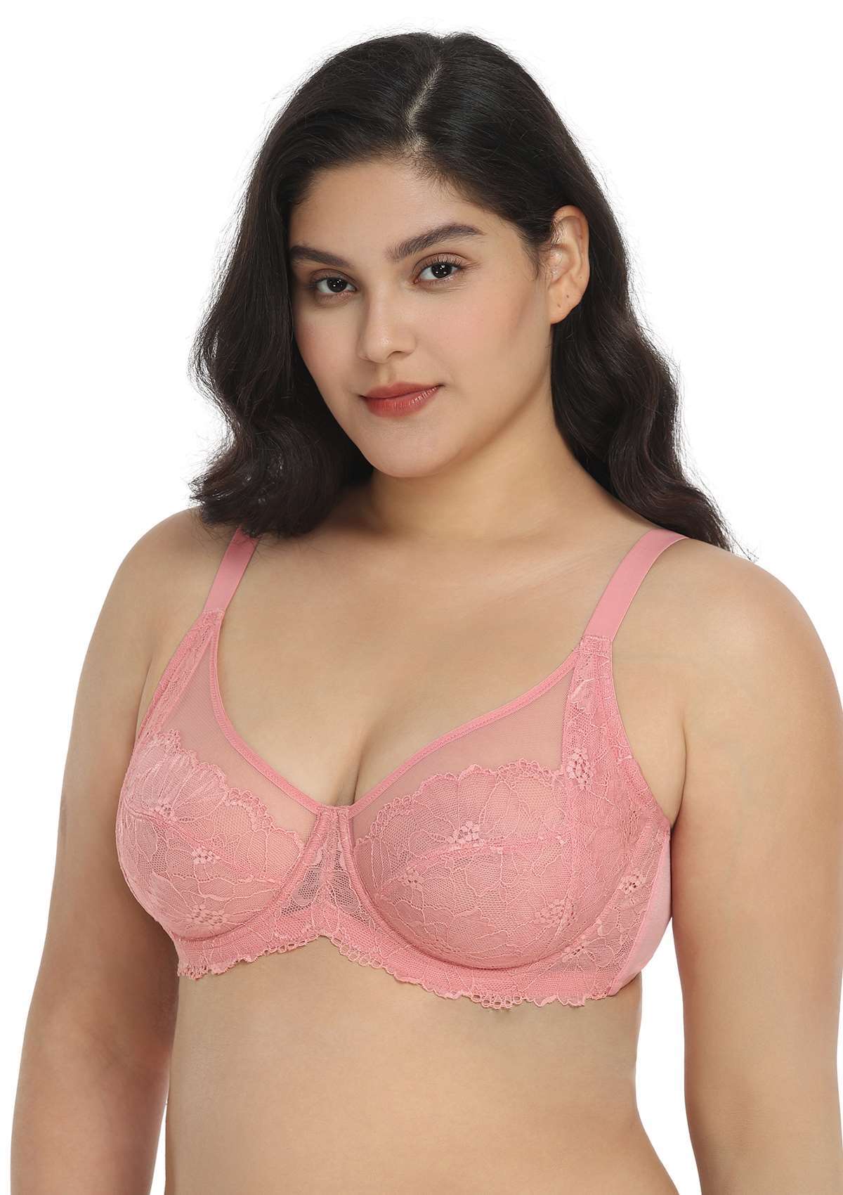 Hyacinth Lace Underwire Minimizer Bra , HSIA - 38C / Jadeite