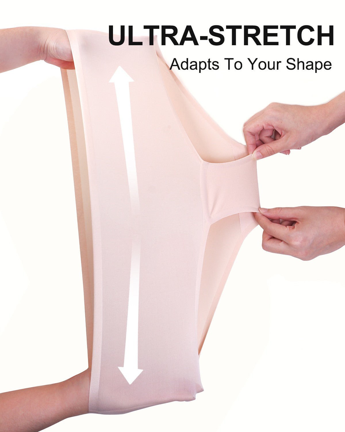 HSIA CoolFit Soft Stretch Seamless Brief Underwear Bundle - 10 Packs/$35 / ②(L-3XL) / 2*Peach Beige+2*Red+Dusty Rose