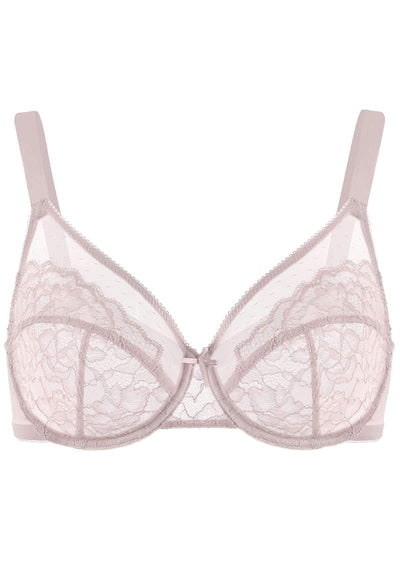 HSIA Enchante Minimizer Bra: Comfortable Plus Size Posture Support Bra - Dark Pink / 36 / I