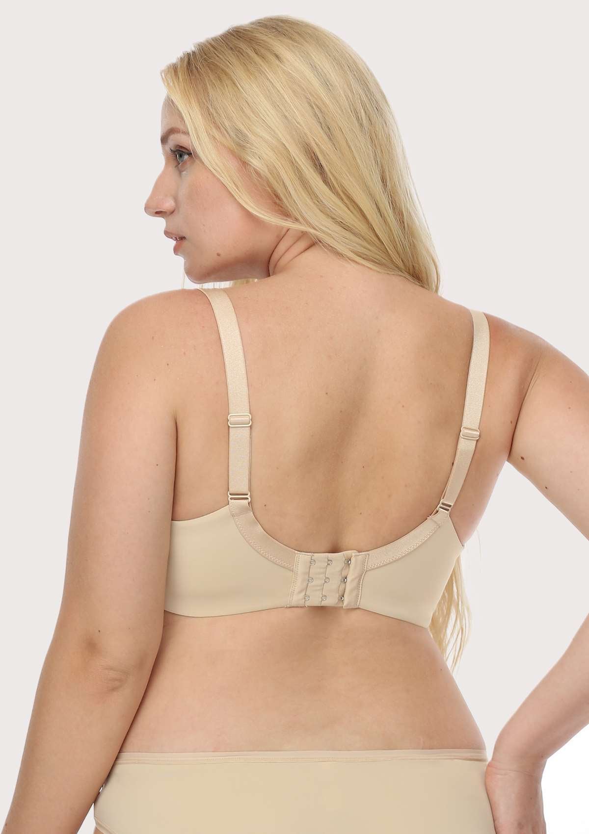 HSIA Gemma Smooth Padded T-shirt Everyday Bras - For Lift And Comfort - Beige / 40 / DDD/F