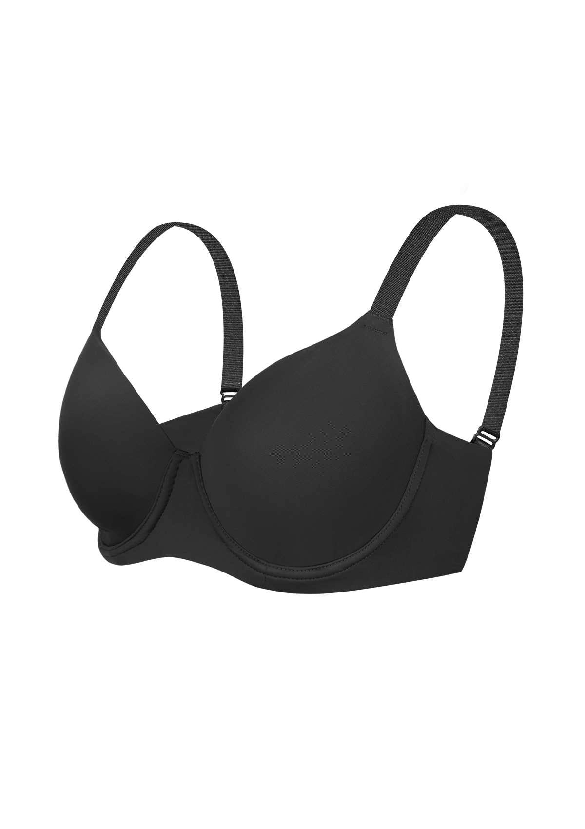 HSIA Gemma Smooth Padded T-shirt Everyday Bras - For Lift And Comfort - Black / 38 / DDD/F