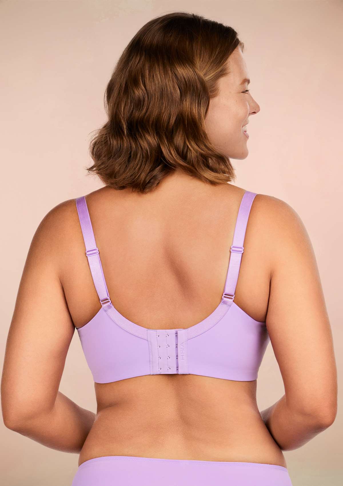 HSIA Gemma Smooth Lightly Padded T-shirt Bra For Heavy Breasts - Purple / 40 / DD/E