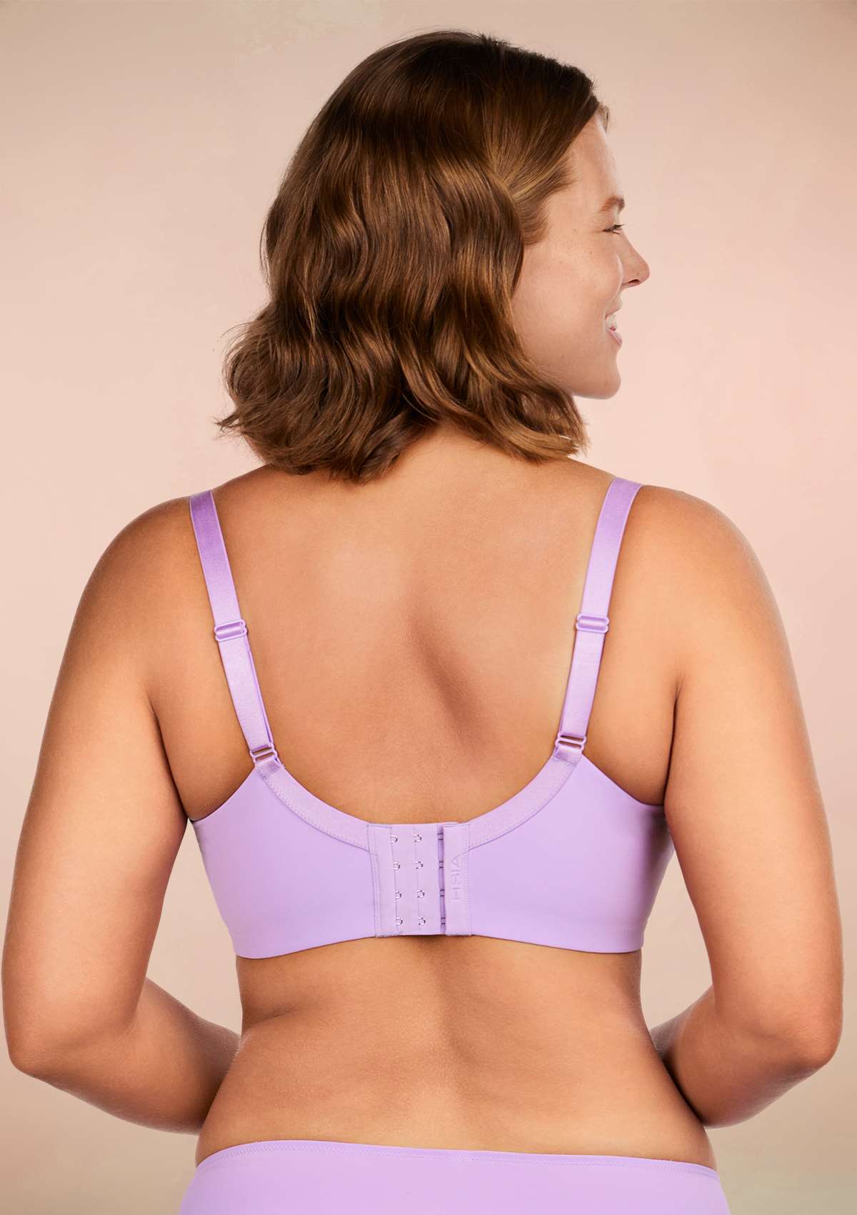 HSIA Gemma Smooth Lightly Padded T-shirt Bra For Heavy Breasts - Purple / 38 / DDD/F