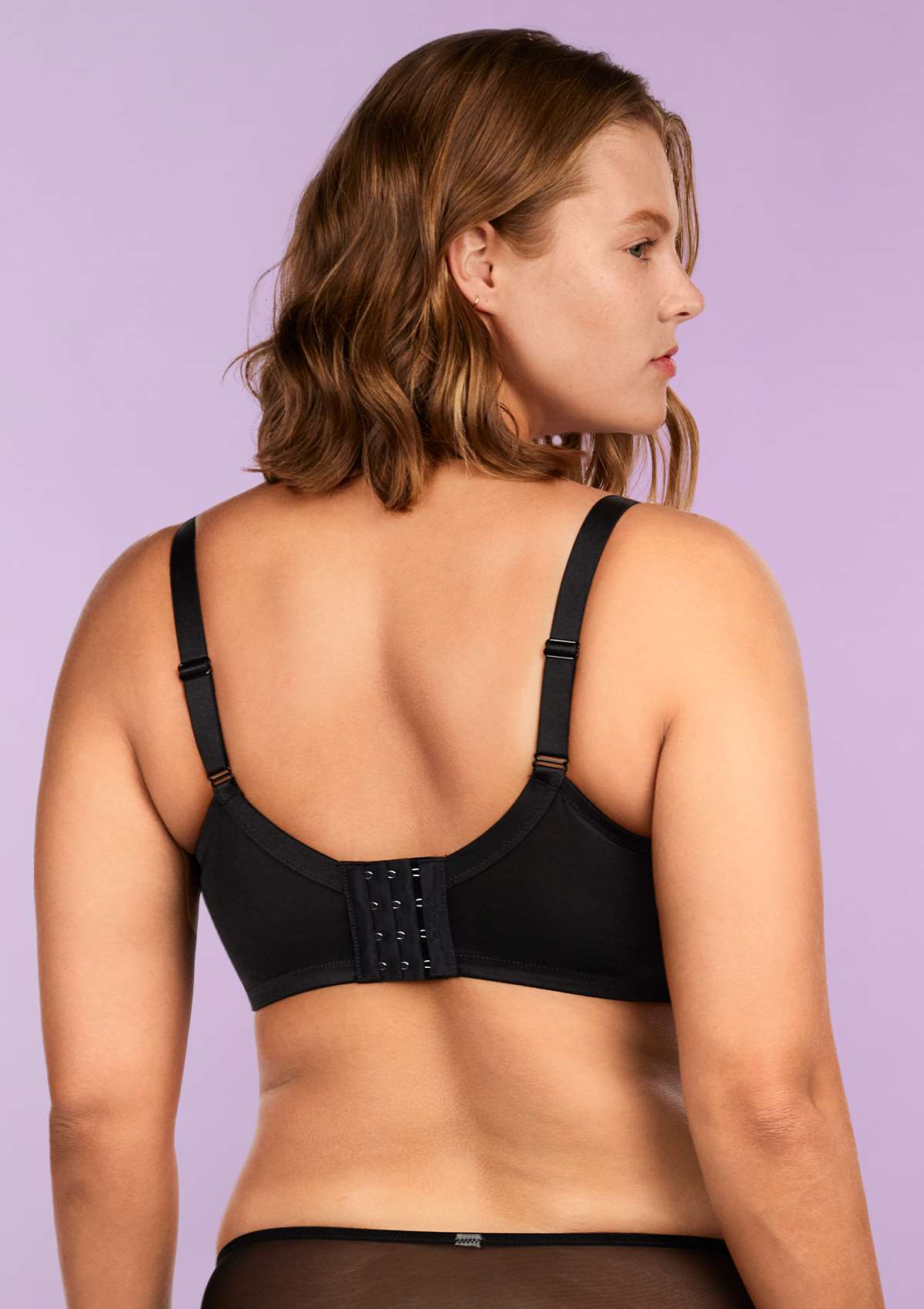 HSIA Sunflower Underwire Lace Bra: Unlined Full Coverage Support Bra - Black / 40 / H