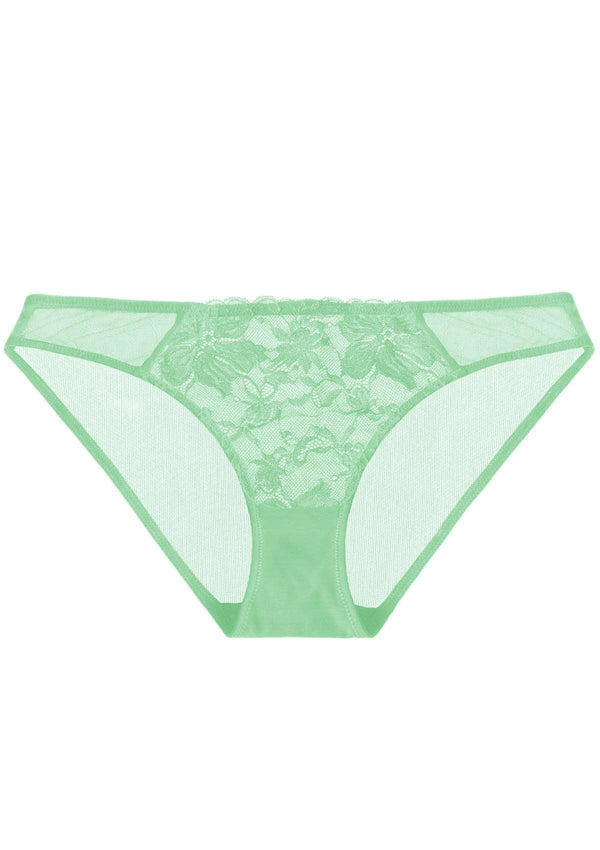 HSIA Breathable Sexy Feminine Lace Mesh Bikini Underwear - XXL / Light Coral