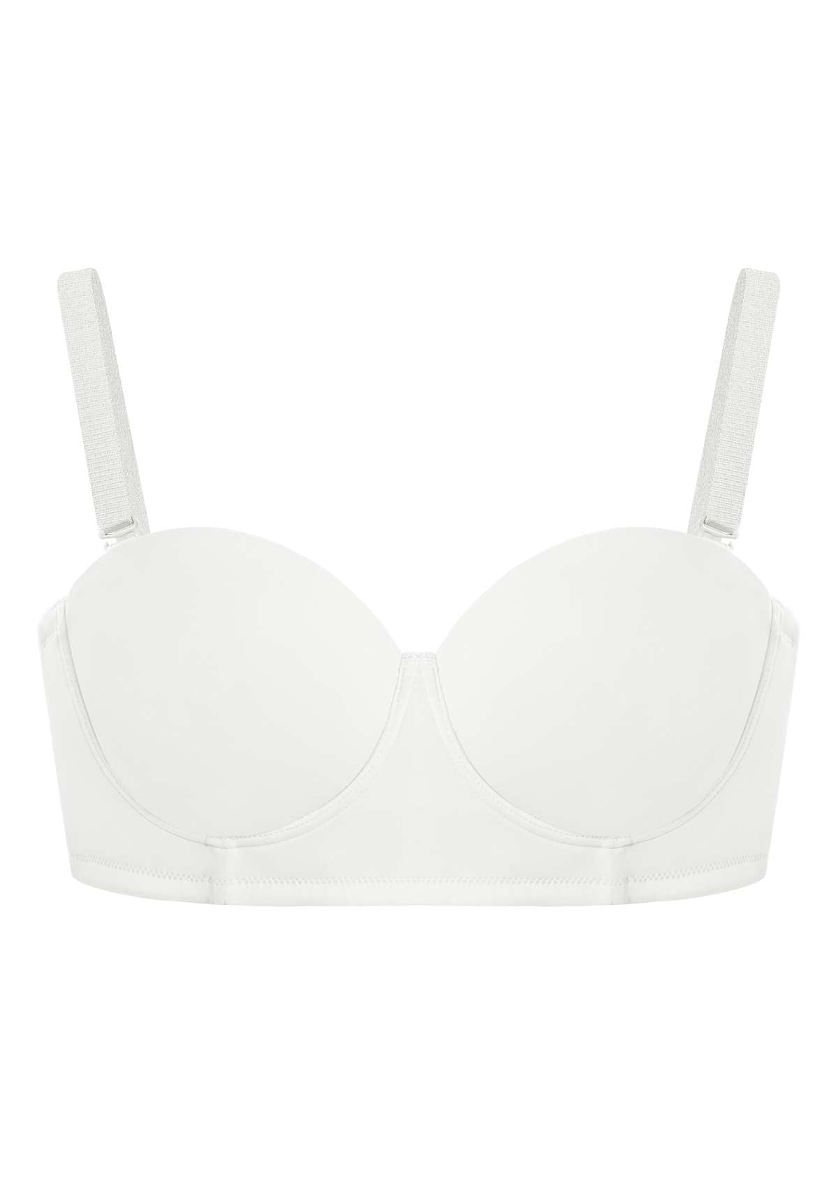 HSIA Margaret Molded Convertible Multiway Supportive Strapless Bra - White / 34 / DDD/F