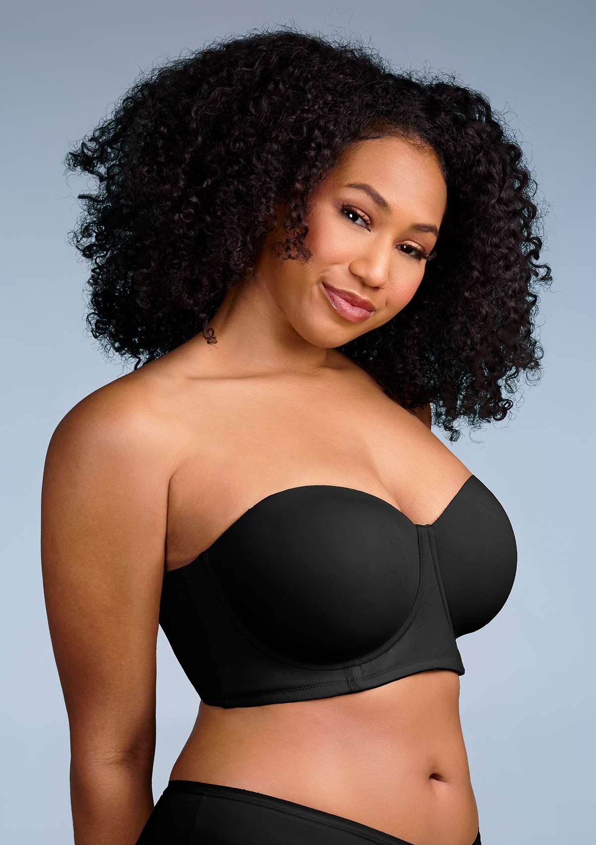 HSIA Margaret Molded Convertible Multiway Classic Strapless Bra - Black / 42 / C