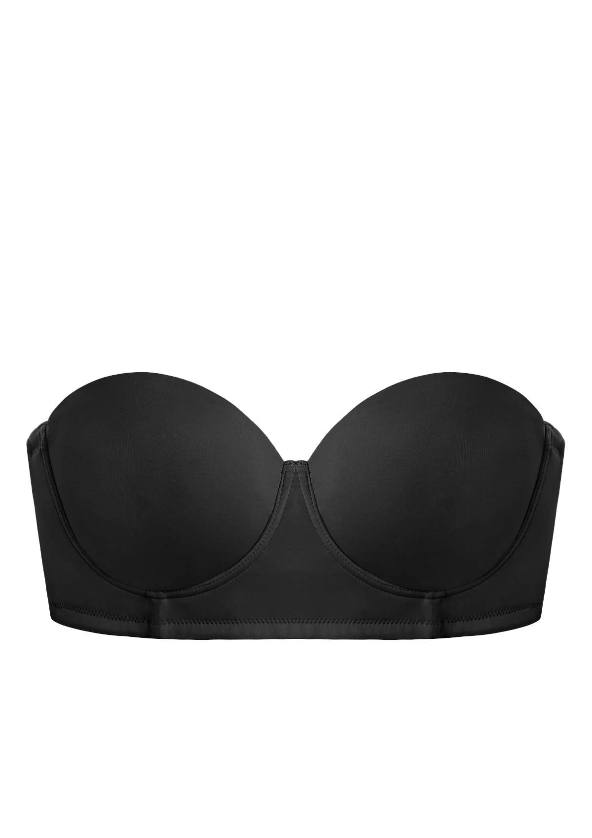 HSIA Margaret Molded Convertible Multiway Classic Strapless Bra - Black / 38 / DDD/F