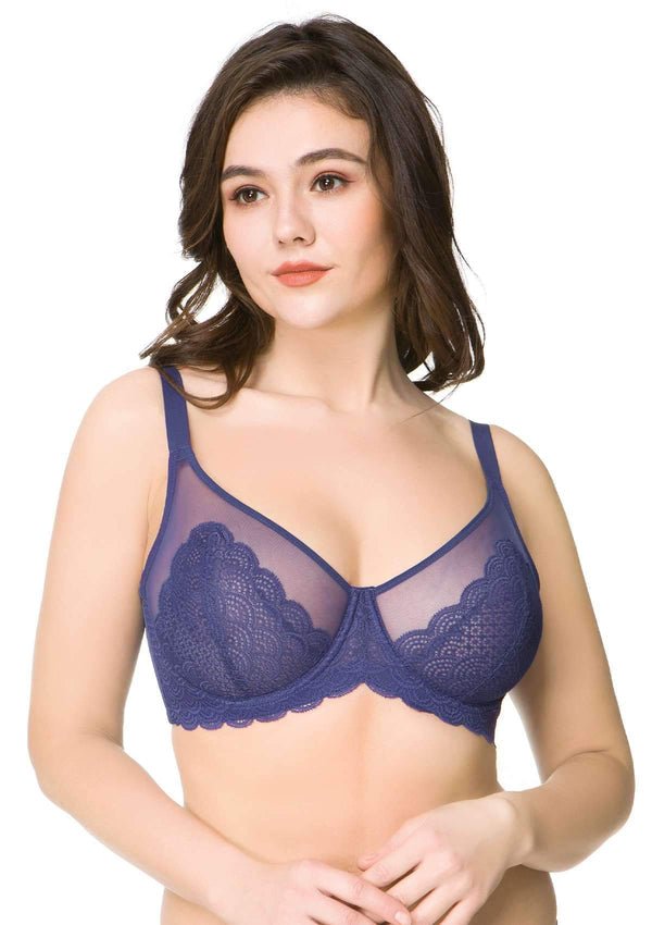 HSIA Mermaid Scales Beautiful Bra: Fitted Soft Cup Bra  - Purple / 32 / D