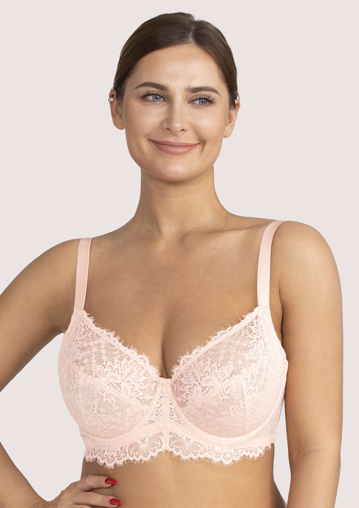 HSIA Sunflower Matching Bra And Panties Set: Comfortable Plus Size Bra - Pink / 38 / C