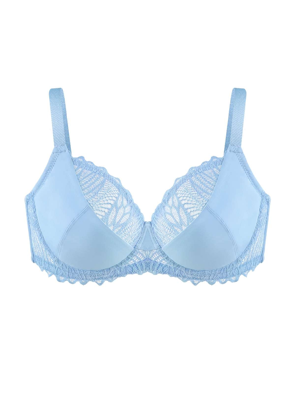 HSIA Pretty Secrets Lace-Trimmed Full Coverage Underwire Bra For Support - Light Pink / 40 / G