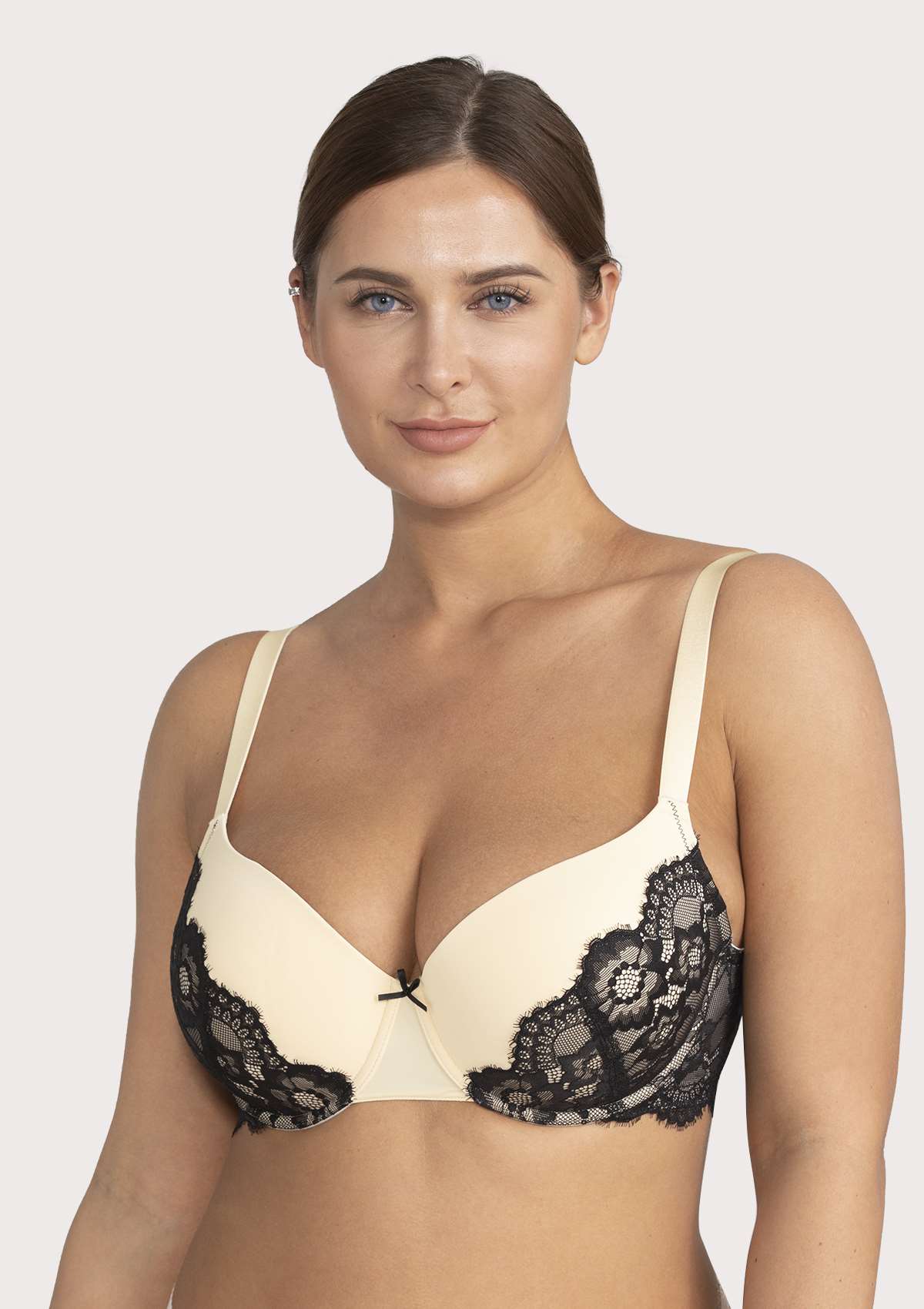 HSIA Lovelush Flower Trim Memory Foam Cup Padded Comfortable Bra  - Beige / 36D