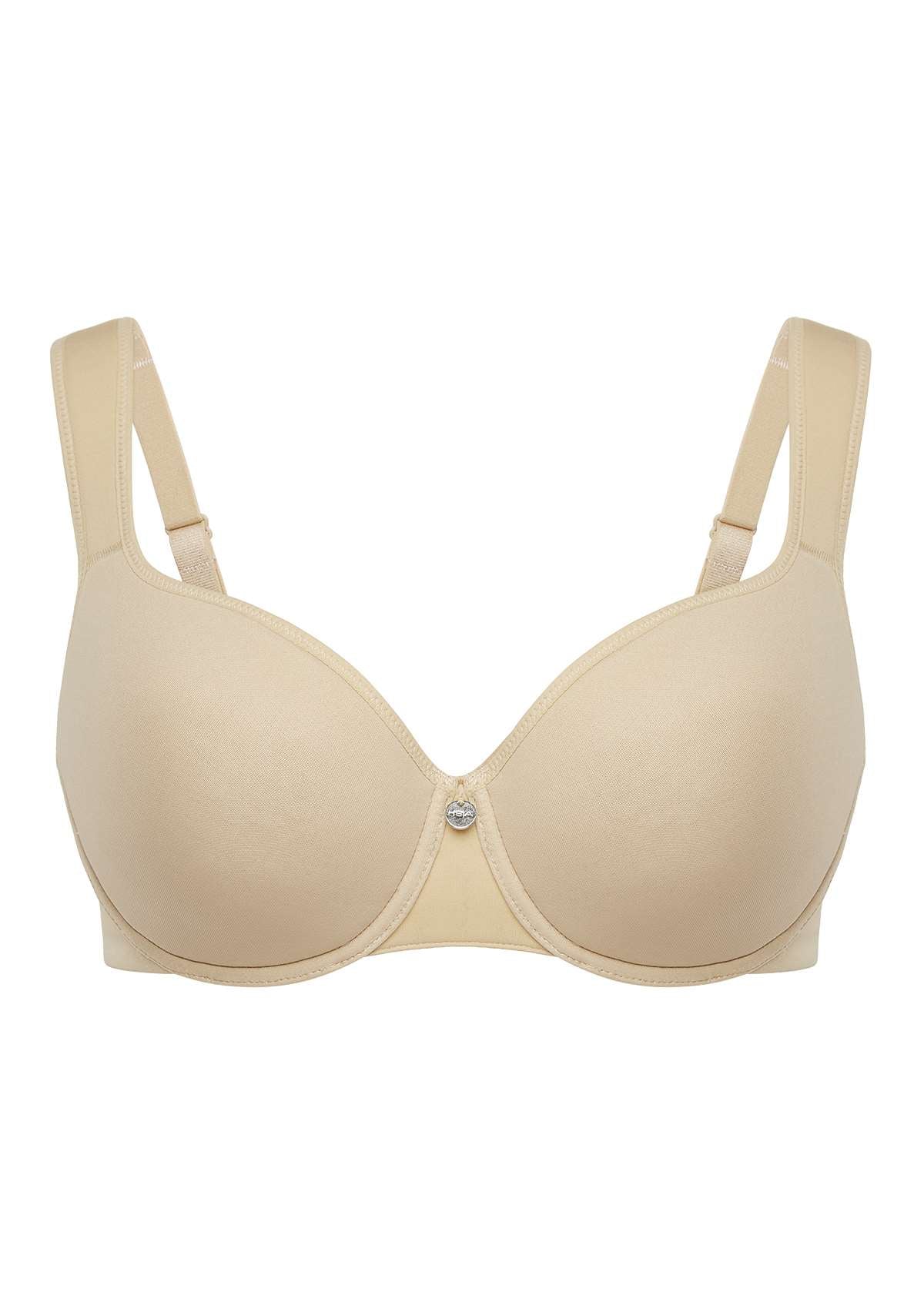 HSIA Patricia Seamless Lightly Padded Minimizer Bra -for Bigger Busts - Beige / 44 / G